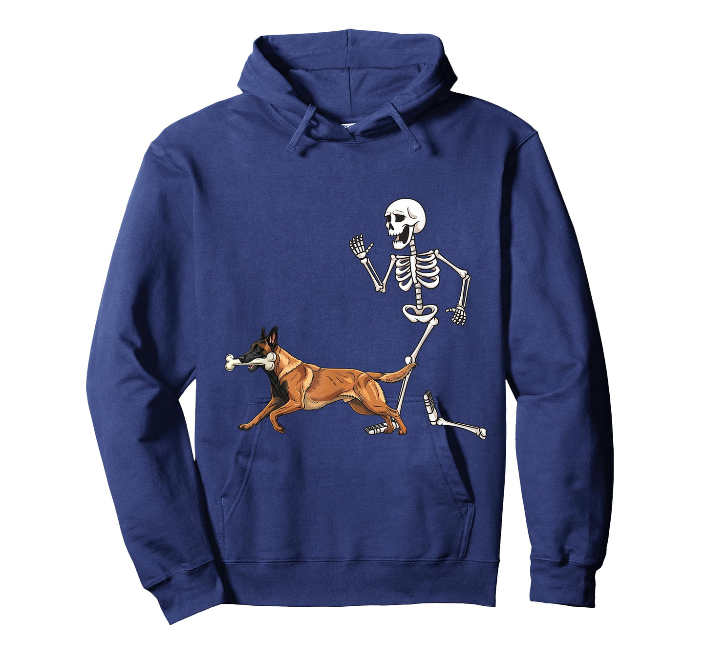 Funny Halloween Belgian Malinois and Skeleton T-Shirt