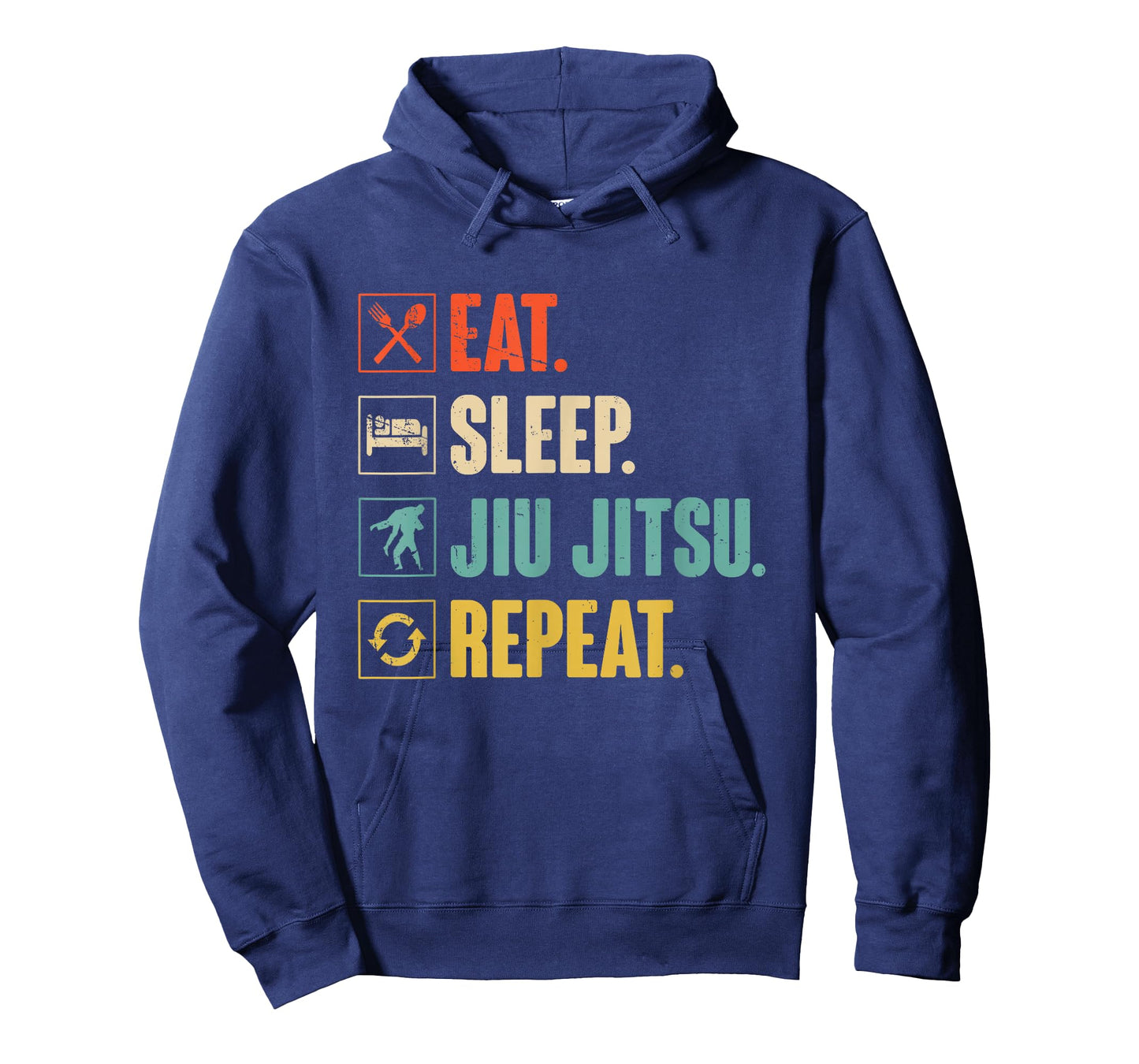 Eat Sleep Jiu-Jitsu Repeat Funny Jiujitsu Martial Art Combat T-Shirt