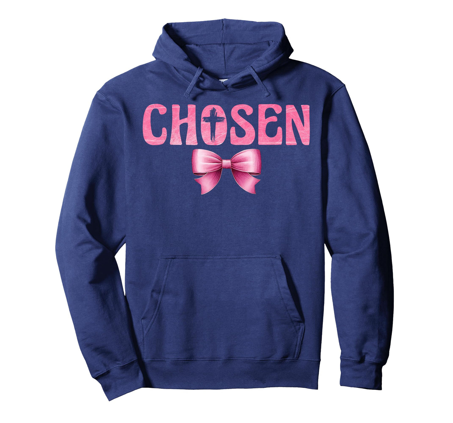 Coquette Chosen Pink Bow Cross Christian Faith Believers T-Shirt
