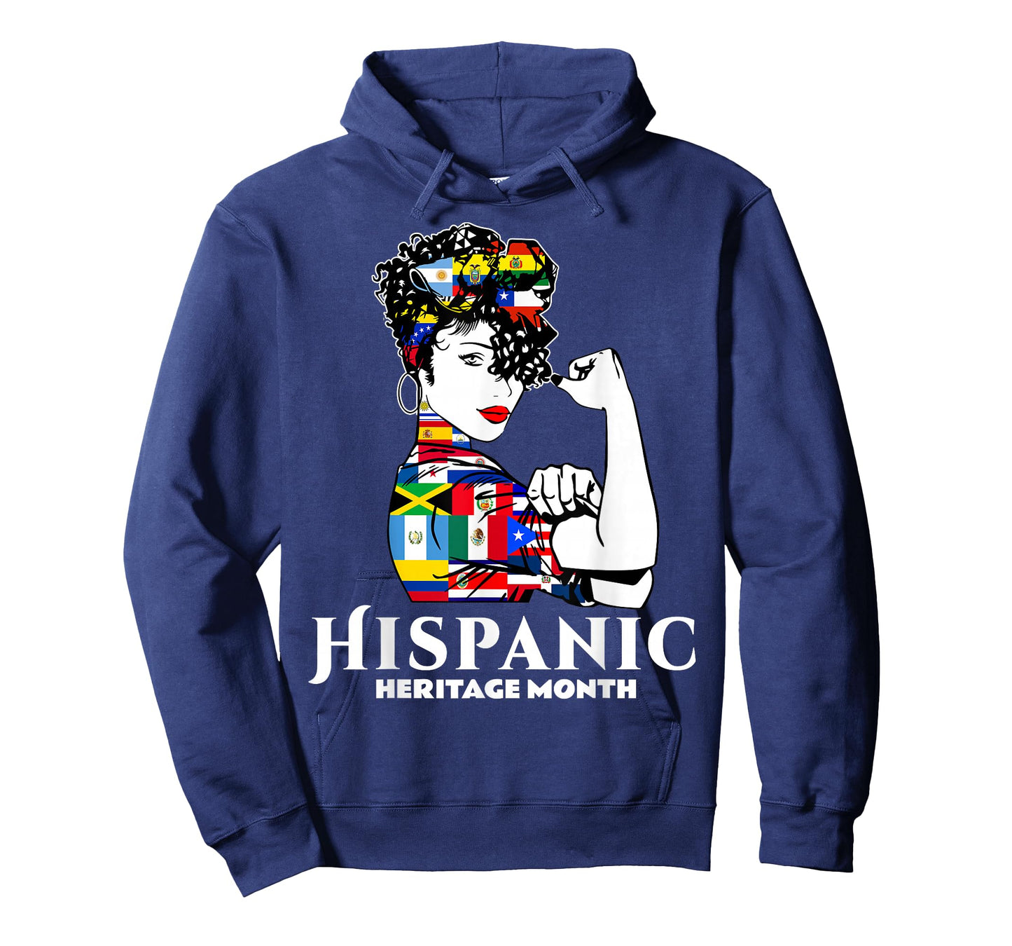 Hispanic Heritage Month Woman Latino Countries Flag T-Shirt