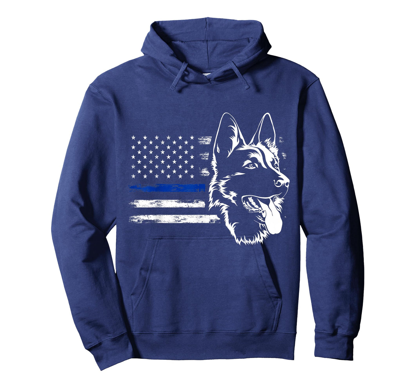 US Flag German Shepherd Police T-Shirt