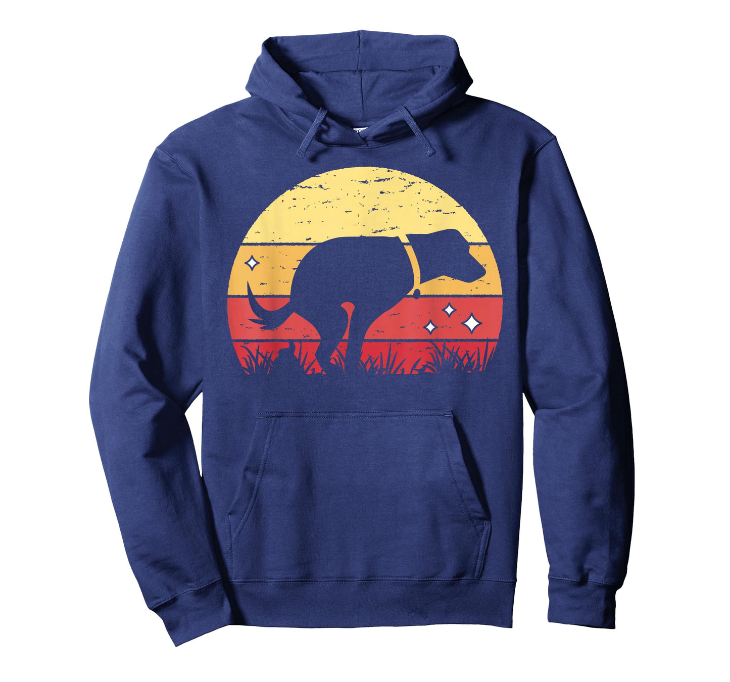 Retro Labrador Sunset Dog Pooping Canine Owner T-Shirt