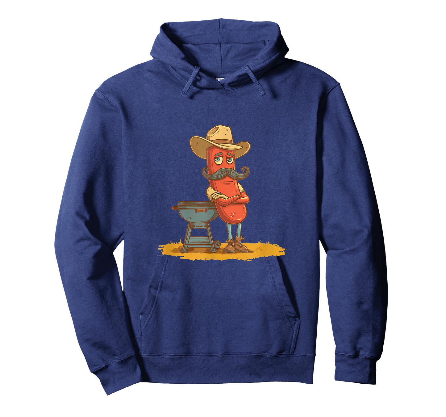 Funny Hotdog Barbecue with Cowboy Hat Costume T-Shirt