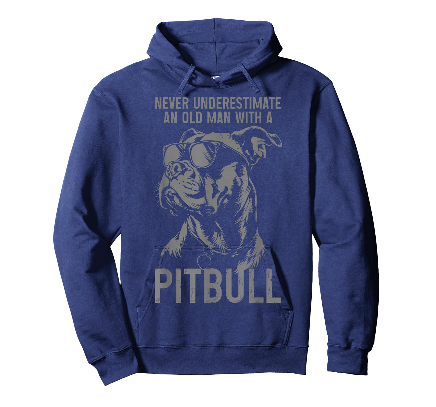 Never Underestimate An Old Man With A Pitbull Funny Dog T-Shirt
