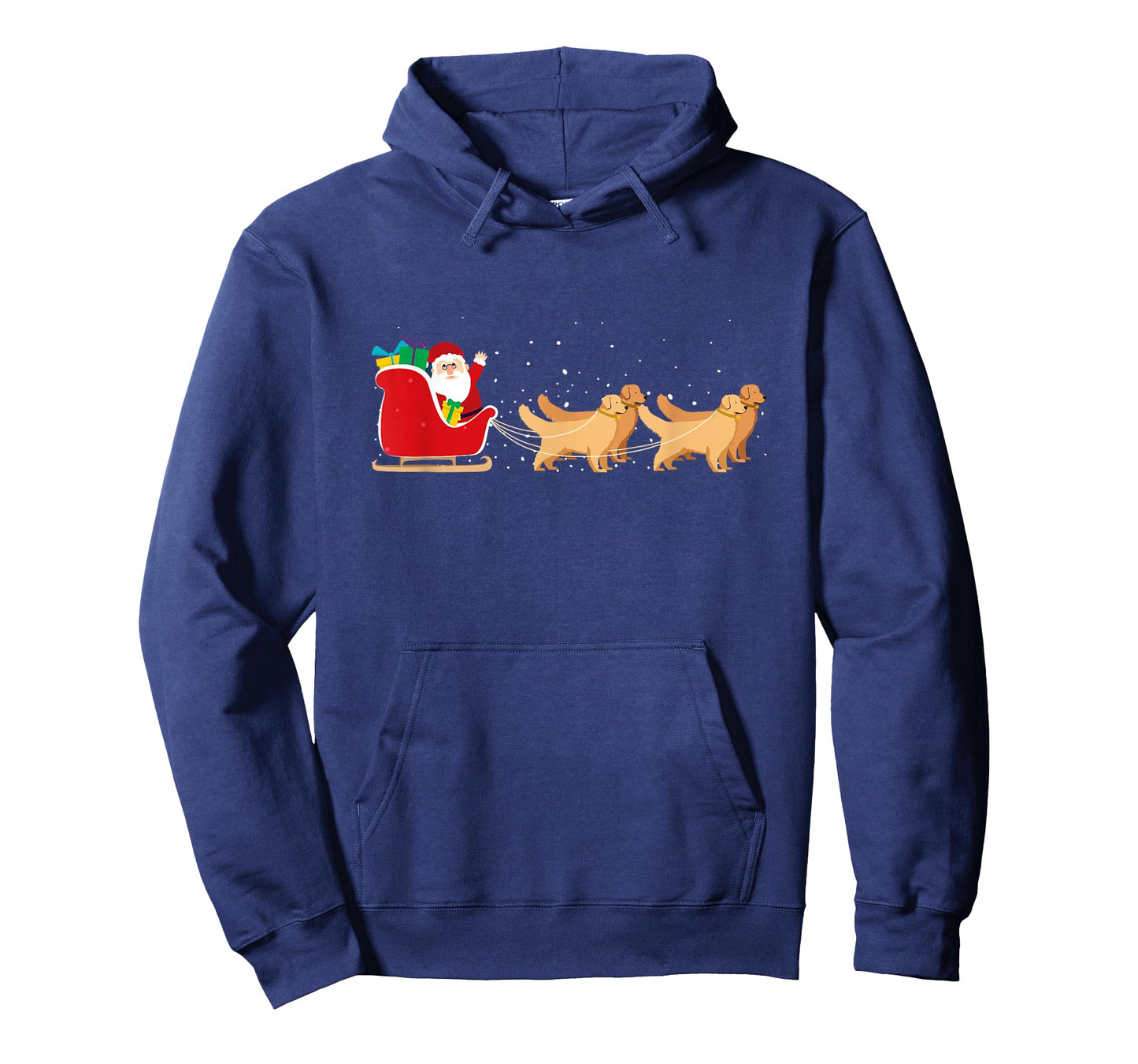Golden Retriever Santa Christmas Sleigh Funny Labrador Xmas T-Shirt