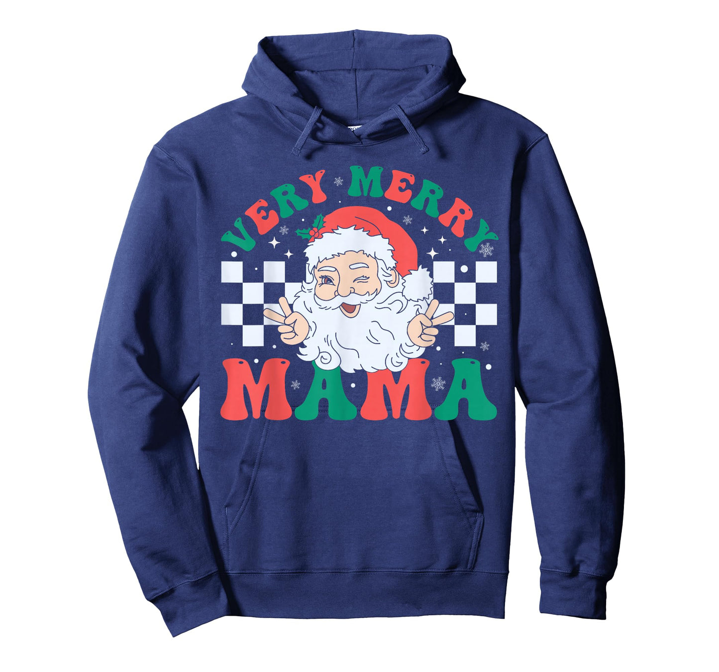 Very Merry Mama Santa Claus Christmas Retro Xmas Mom T-Shirt