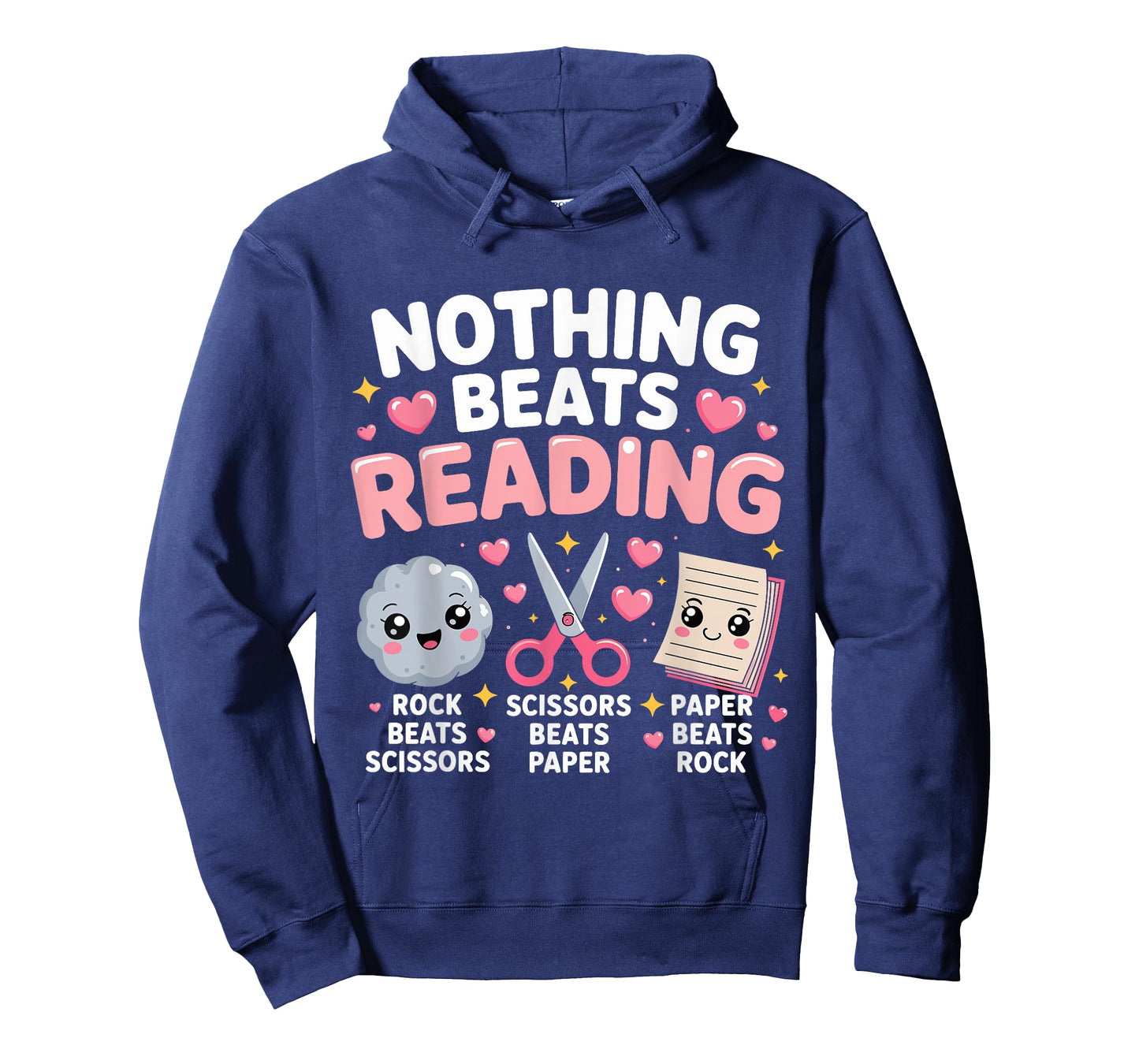 Nothing Beats Reading Rock Paper Scissors Funny Book Lover T-Shirt