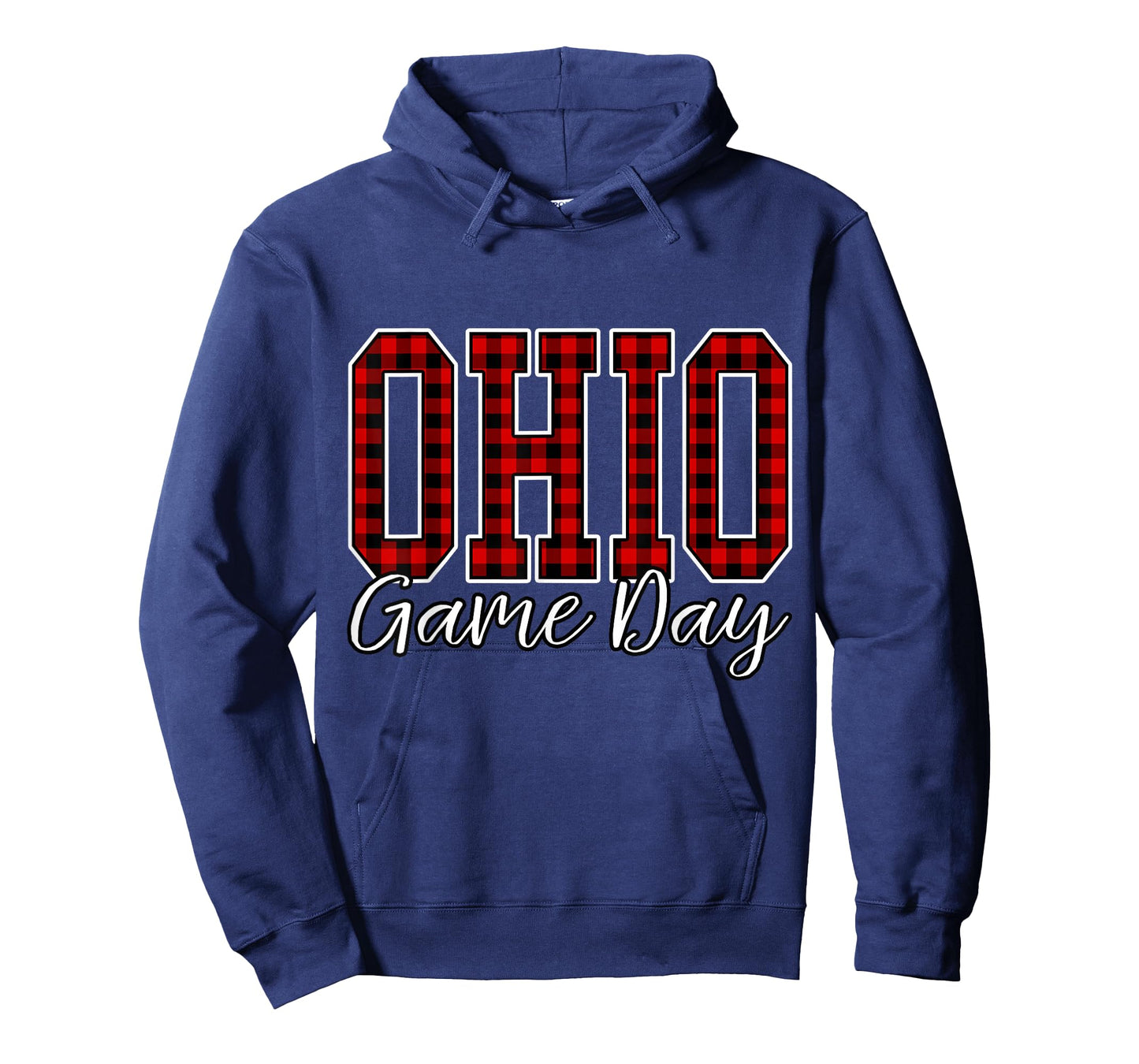 Game Day Buffalo Plaid Funny Ohio Home Buckeye Quote State T-Shirt