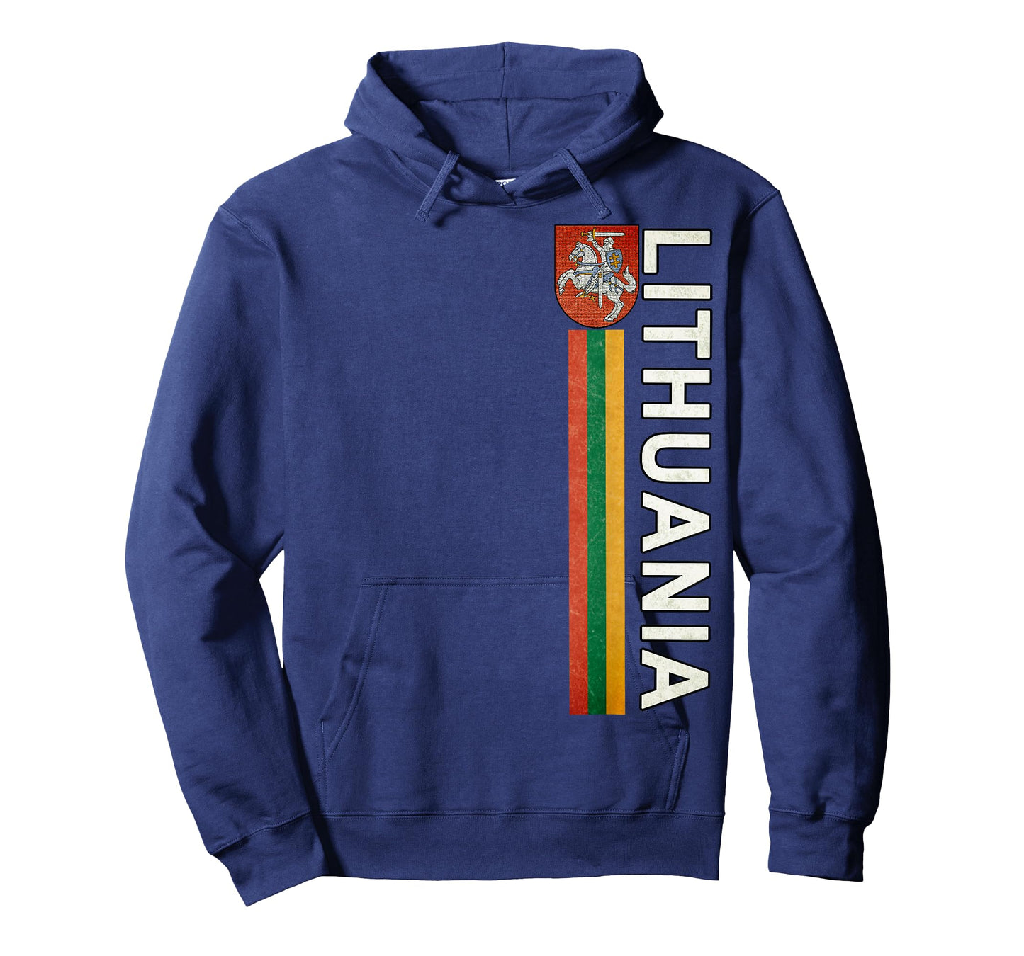 Lithuania Sporty Retro Flag and Lithuanian Emblem T-Shirt