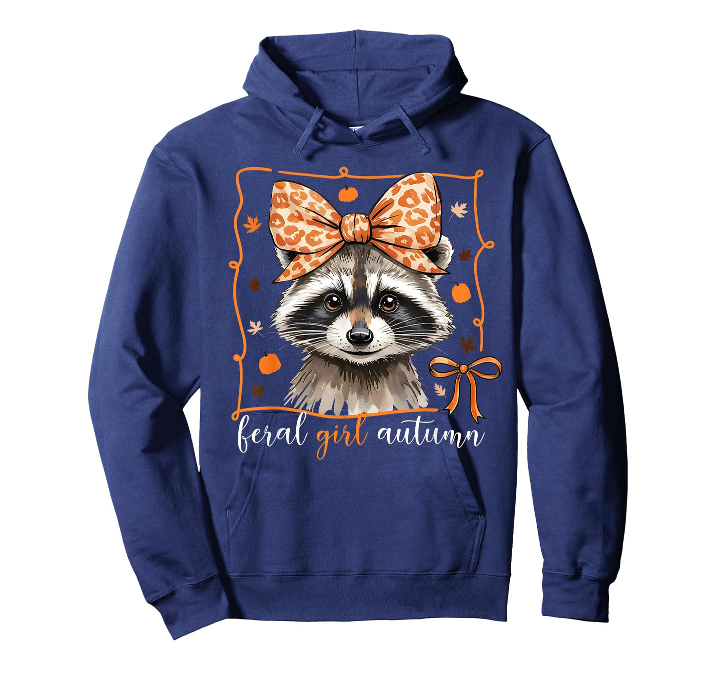 Feral Girl Autumn Coquette Bow Raccoon Fall Thanksgiving T-Shirt