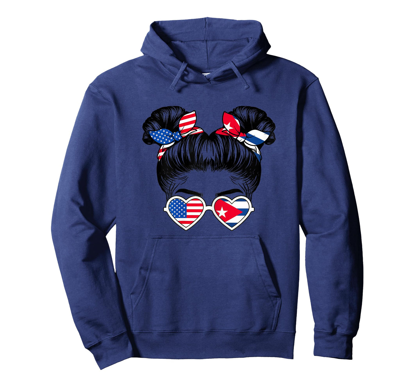 Cute Half American Half Cuban Girl USA Cuba Flag Patriot T-Shirt