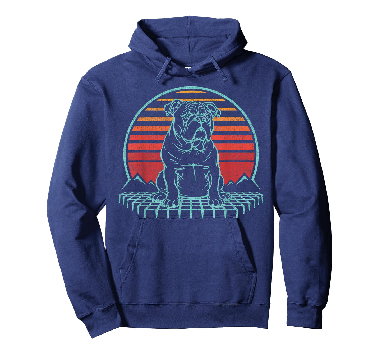 English Bulldog Lover Dog Owner Retro Vintage 80s T-Shirt