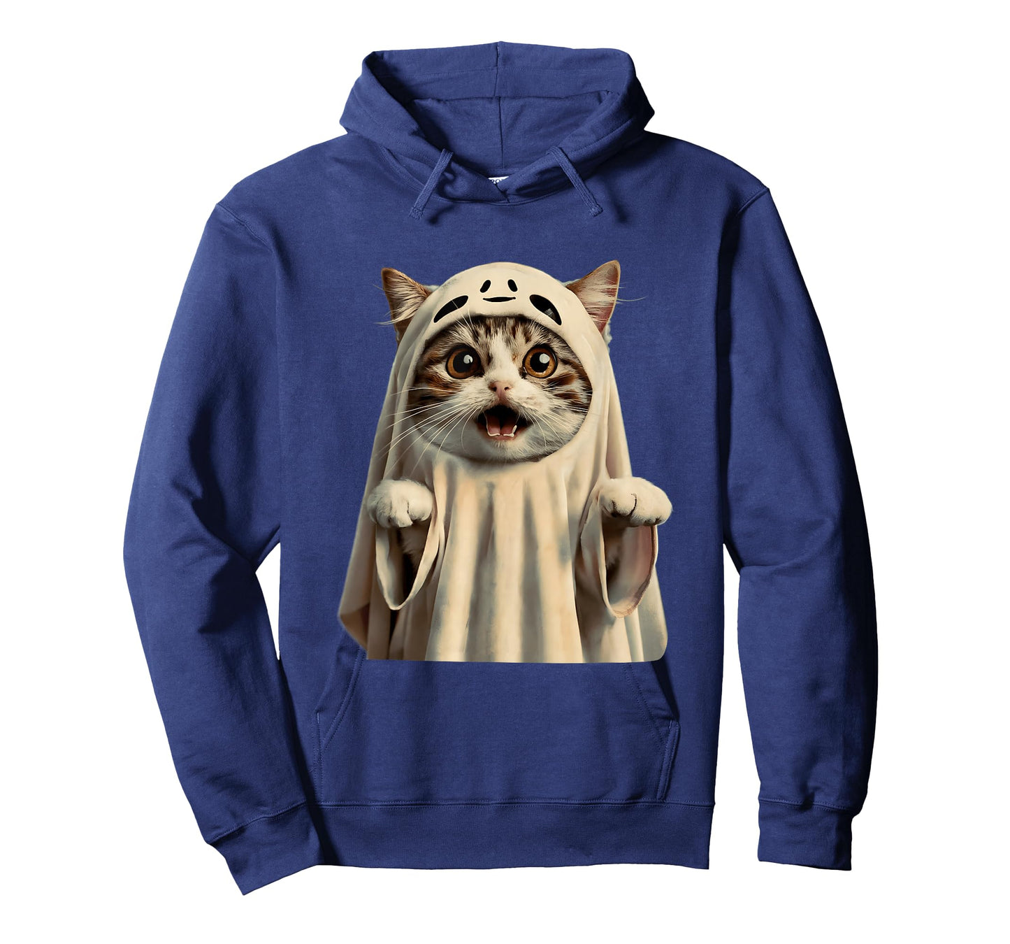Ghost Cat Meme Surprise Halloween Spirit Cat Paranormal T-Shirt