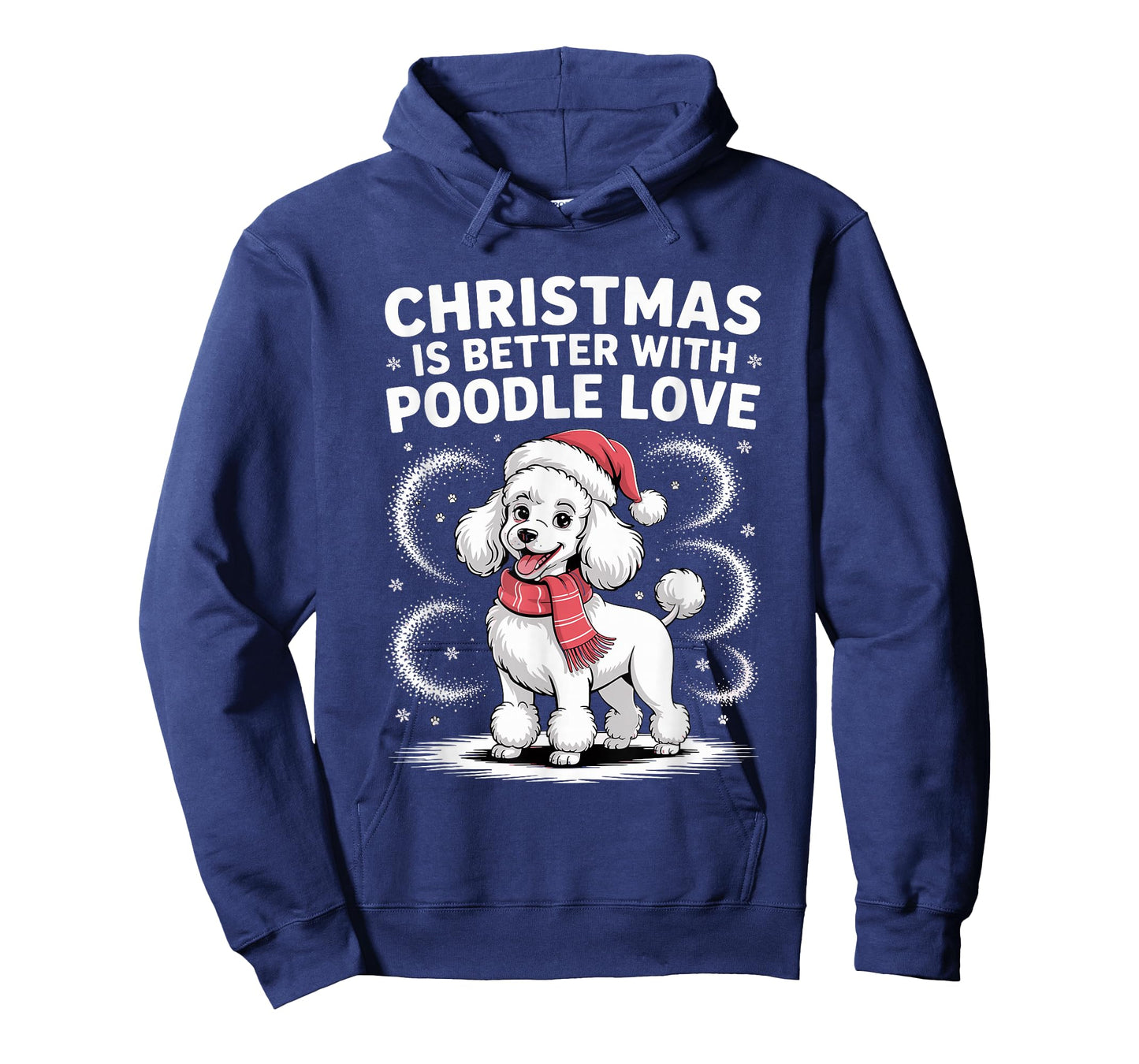 Cute Xmas Puppy Dog Christmas is Better with Poodle Love T-Shirt