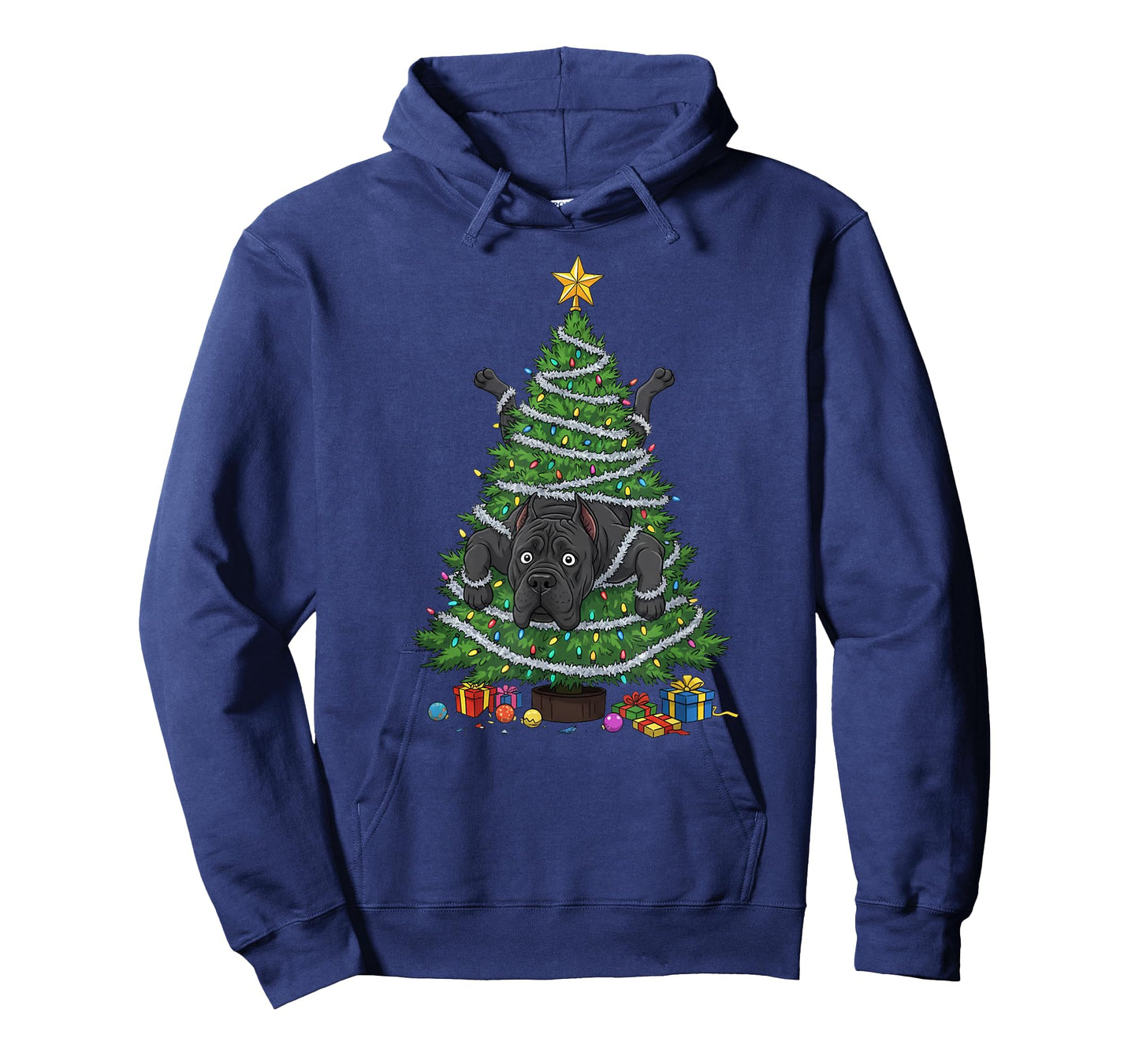 Funny Cane Corso Christmas Tree Lights Kids Mens Womens T-Shirt