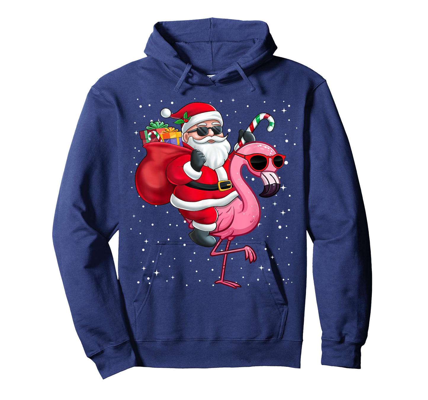 Santa Claus Riding A Flamingo Christmas Boy Girl Kids T-Shirt