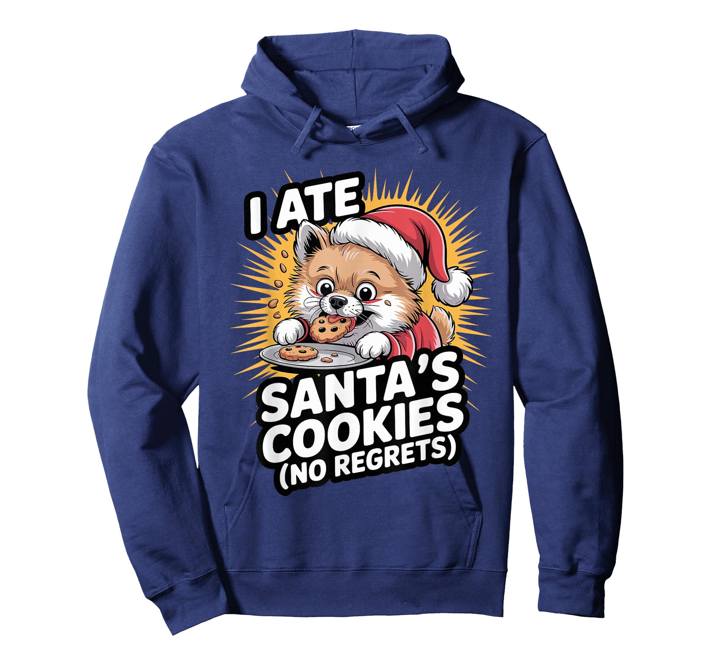 I Ate Santas Cookies Xmas Puppy Funny Christmas Pomeranian T-Shirt