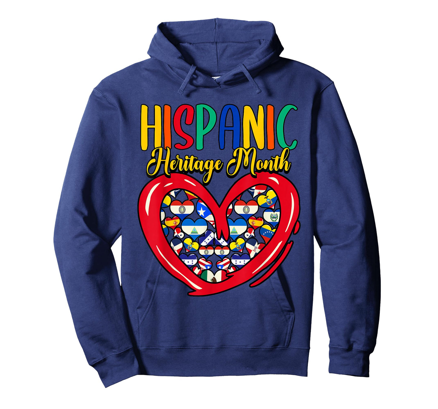 Hispanic Heritage Month All Countries Flags Heart T-Shirt