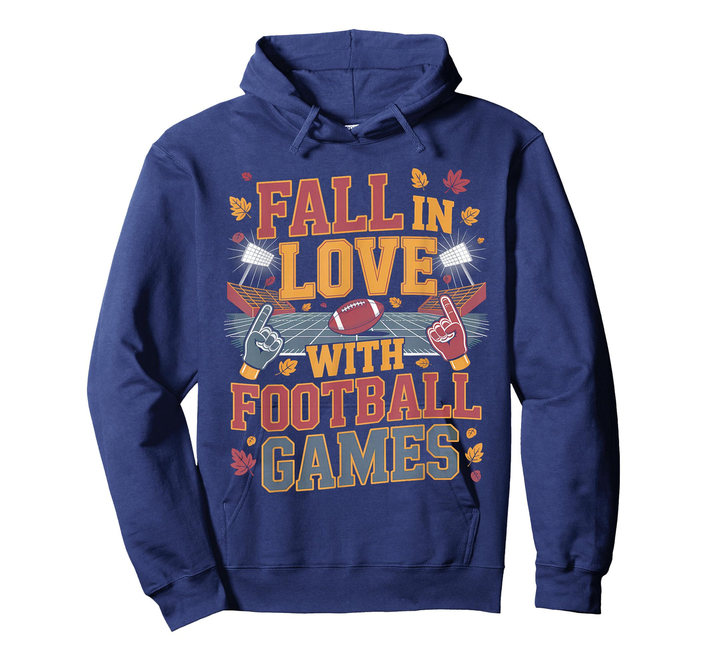 Fall in Love with Football Games Leaf T-Shirt