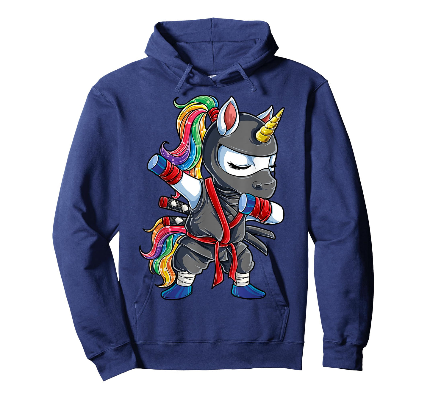 Dabbing Ninja Unicorn T Shirt Girls Rainbow Martial Arts Tee T-Shirt
