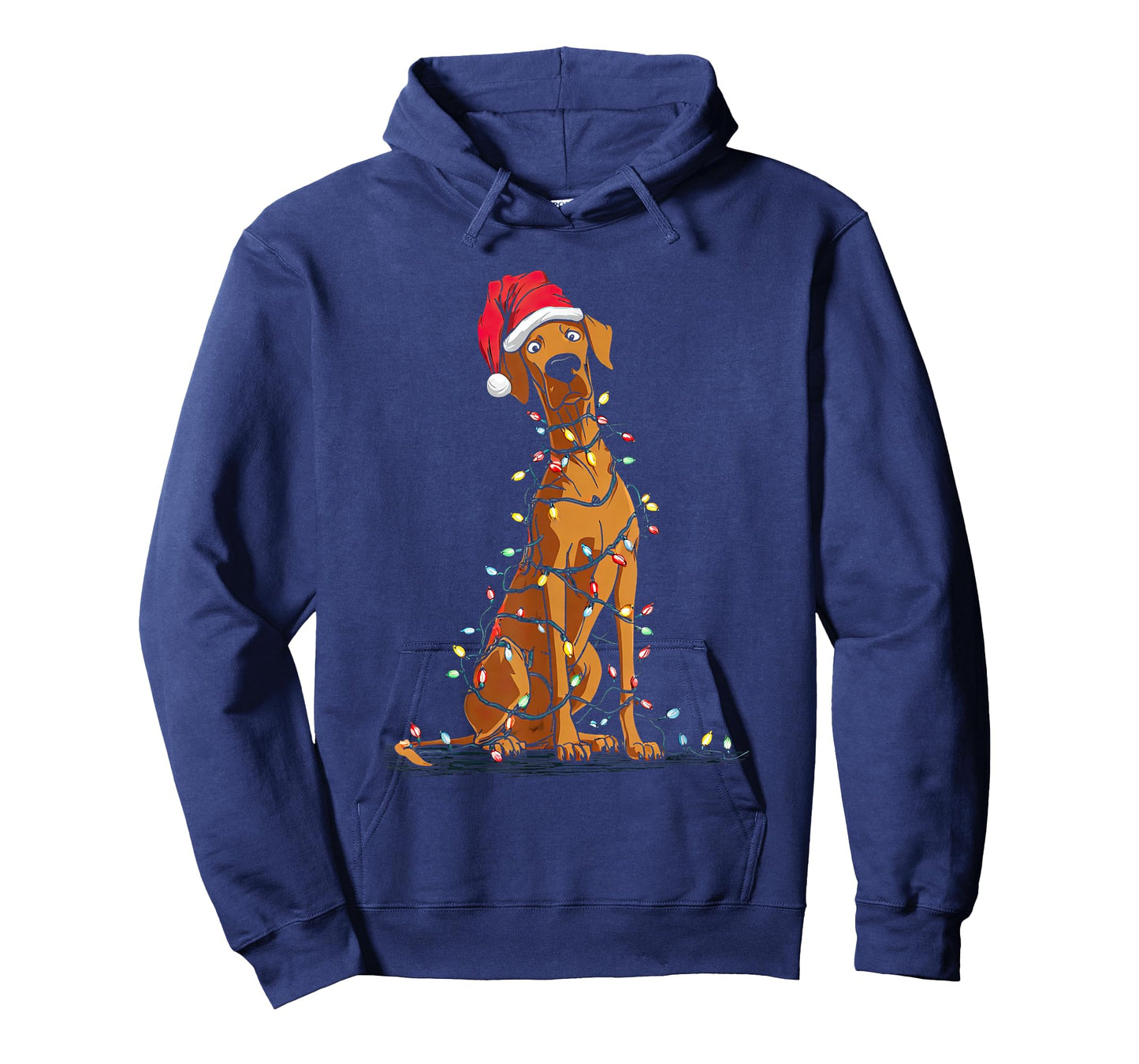 Funny Rhodesian Ridgeback Christmas Graphics Dog Lights T-Shirt