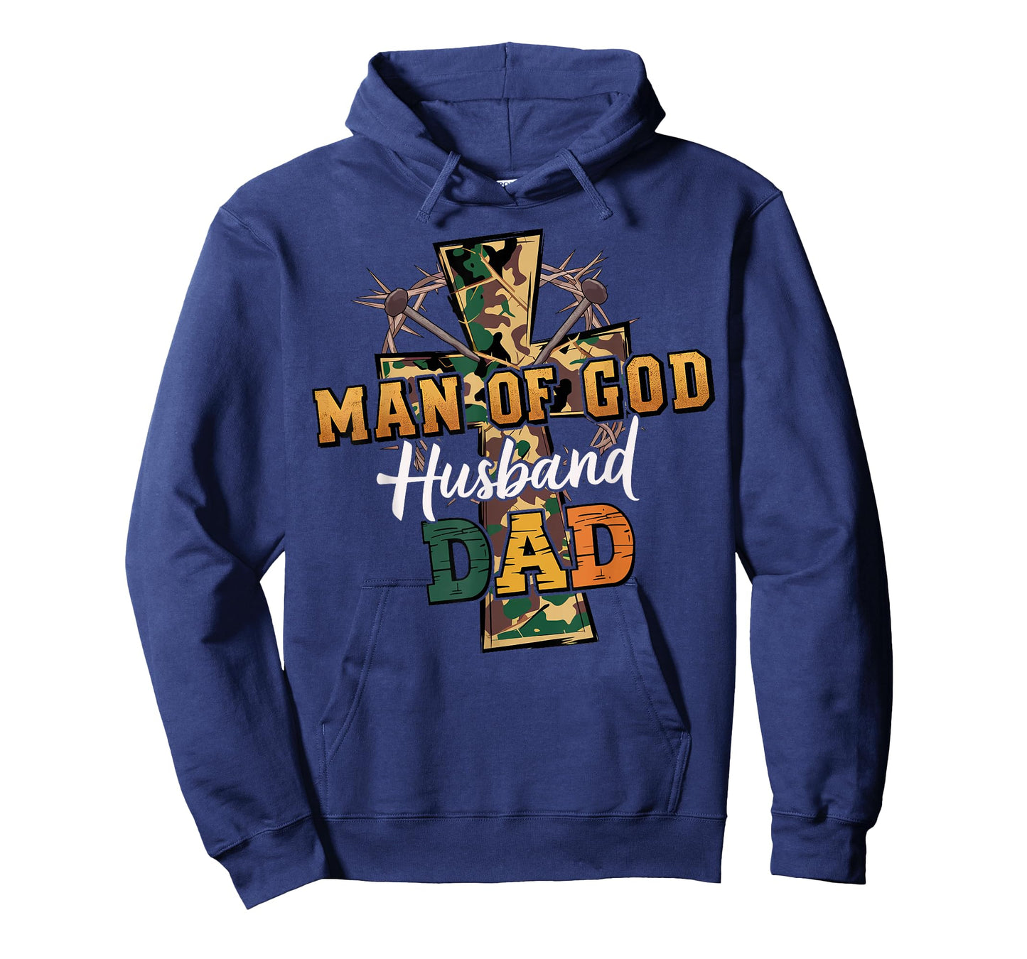 Man of God Husband Dad Camo Cross Christian Father’s Day T-Shirt