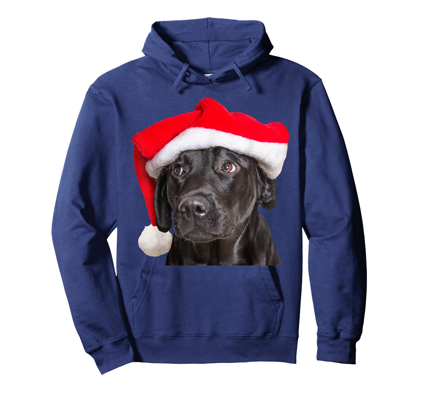 Cute Black Lab Santa Hat Christmas Dog Labrador Retriever T-Shirt for Men Women Kids