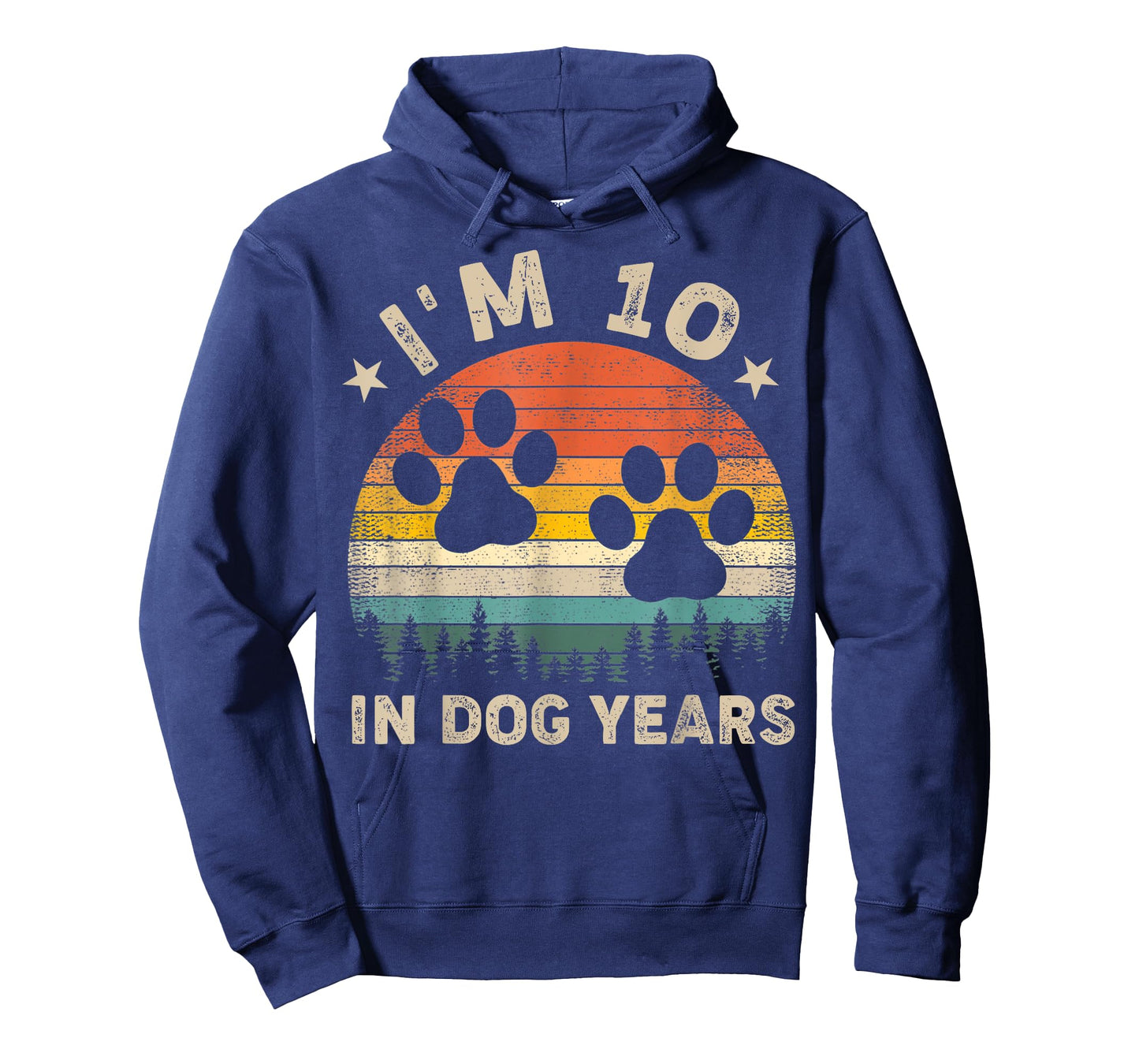 Funny 70th Birthday I'm 10 in Dog Years 70 Years Old Men T-Shirt