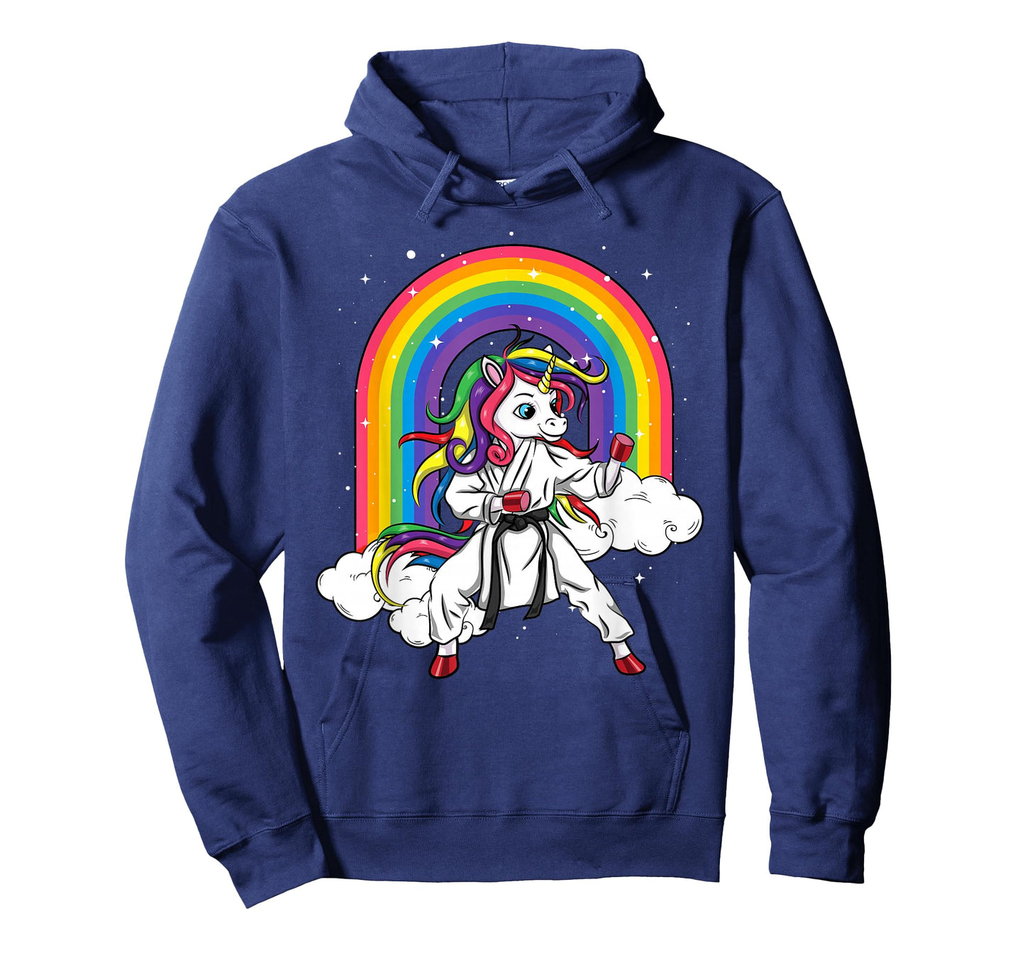 Rainbow Unicorn Karate Taekwondo MMA Judo Kids Girl T-Shirt