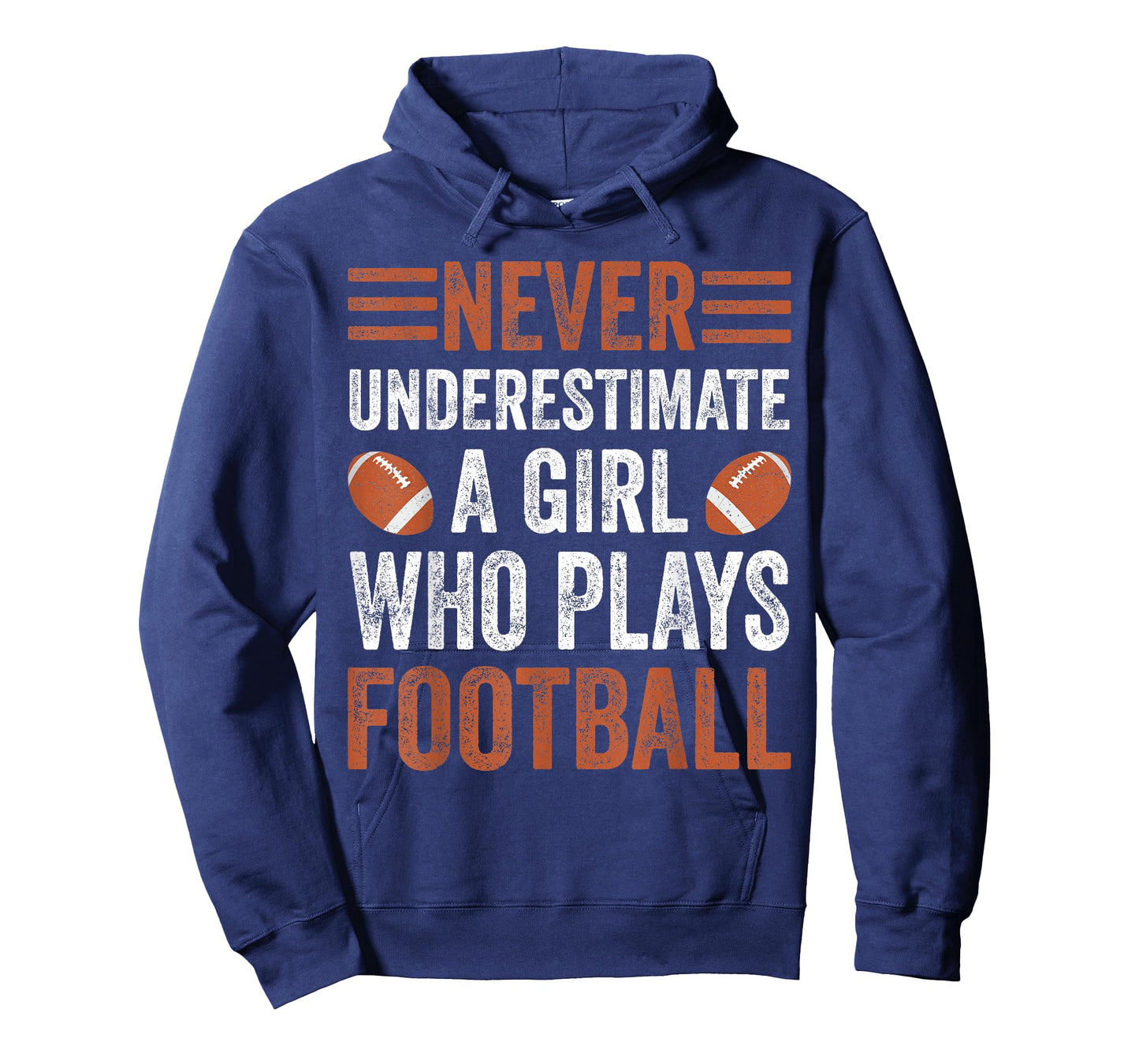 Never Underestimate a Girl Who Plays Football T-Shirt