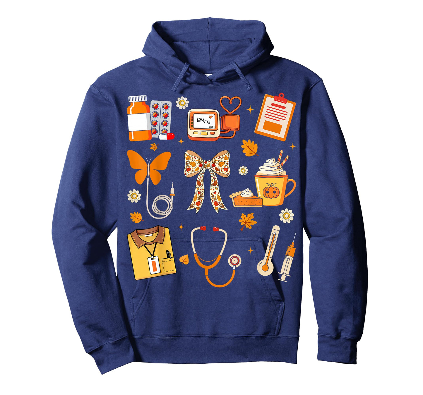 Fall Autumn Nurse Pumpkin Spice RN Heartbeat T-Shirt