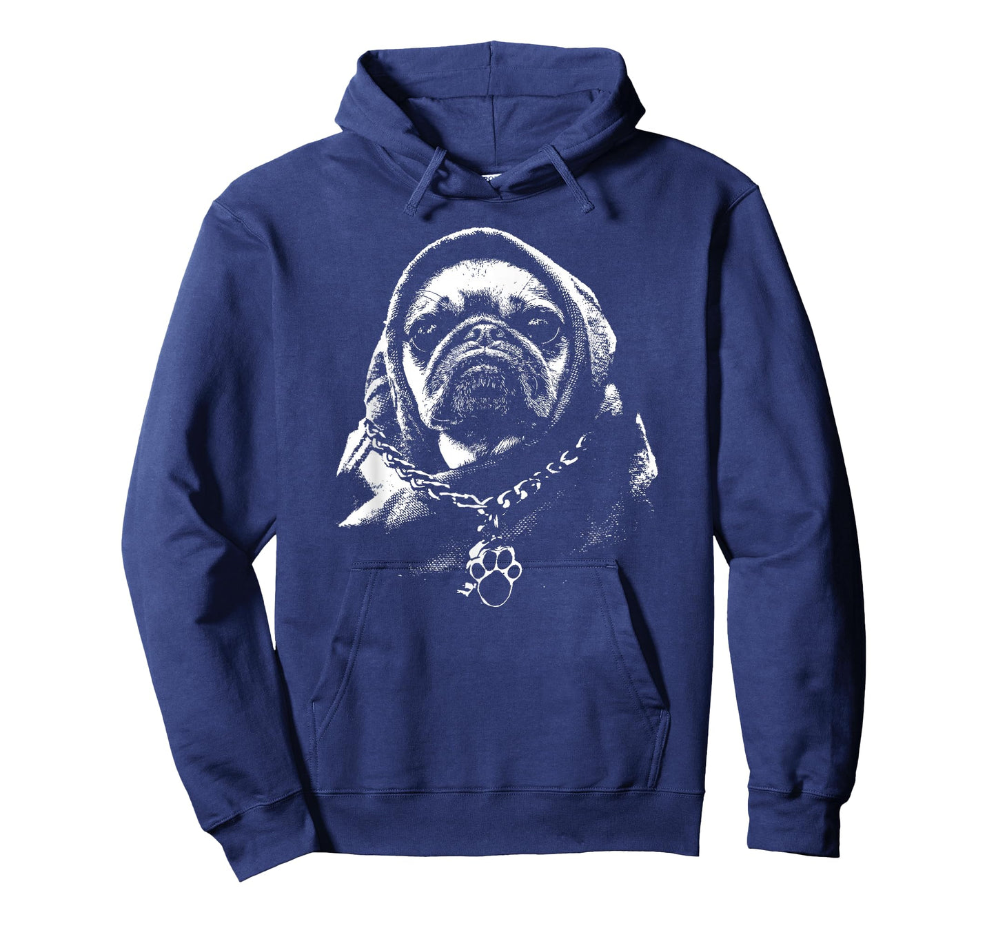 Cool Cute Hooded Gangsta Pug Thug Dog T-Shirt