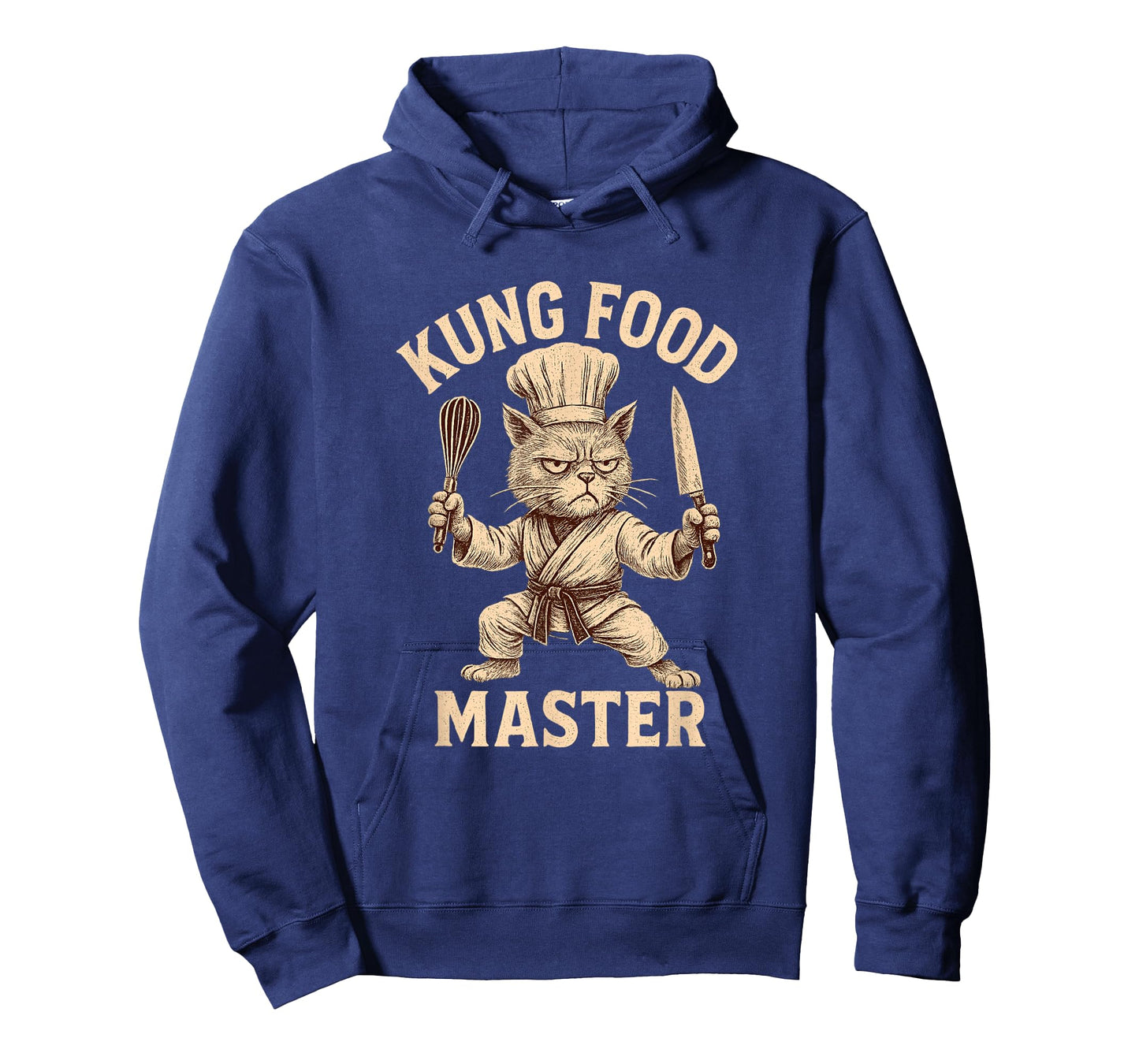Kung Food Master Funny Cat Chef Martial Arts Cooking Foodies T-Shirt