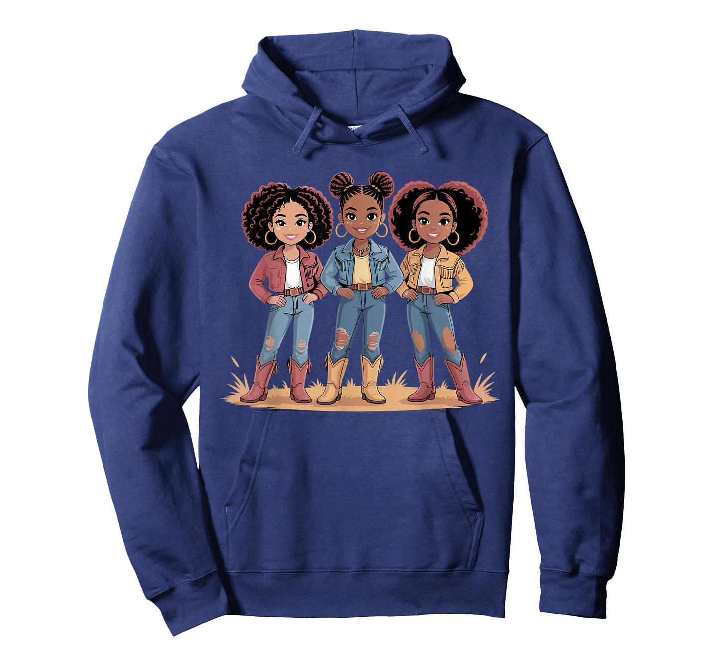 Black African American Western Country Cowgirl Kids Toddlers T-Shirt