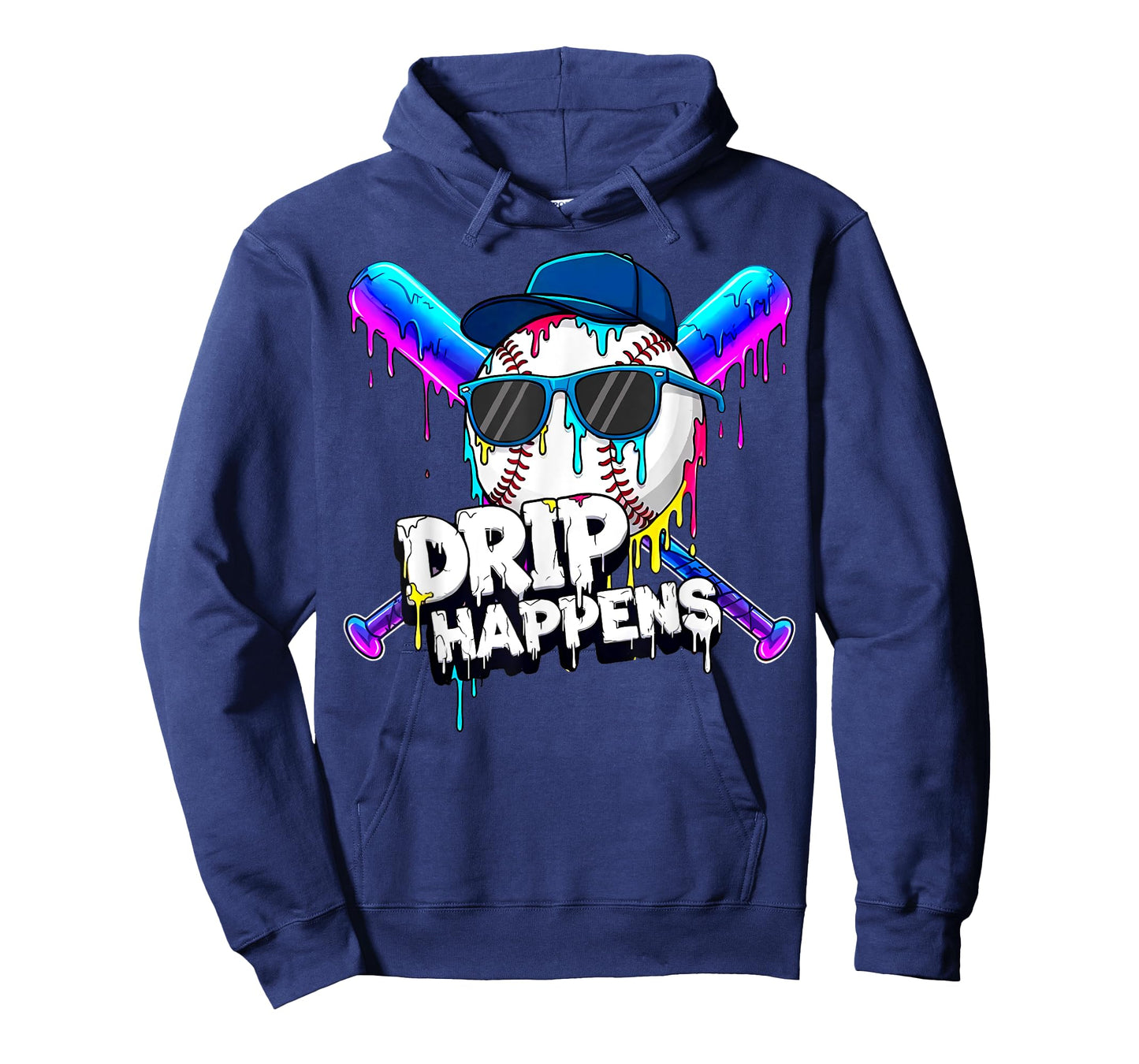 Funny Baseball Drip for Boys Kids Youth Dripping Ice Cream T-Shirt