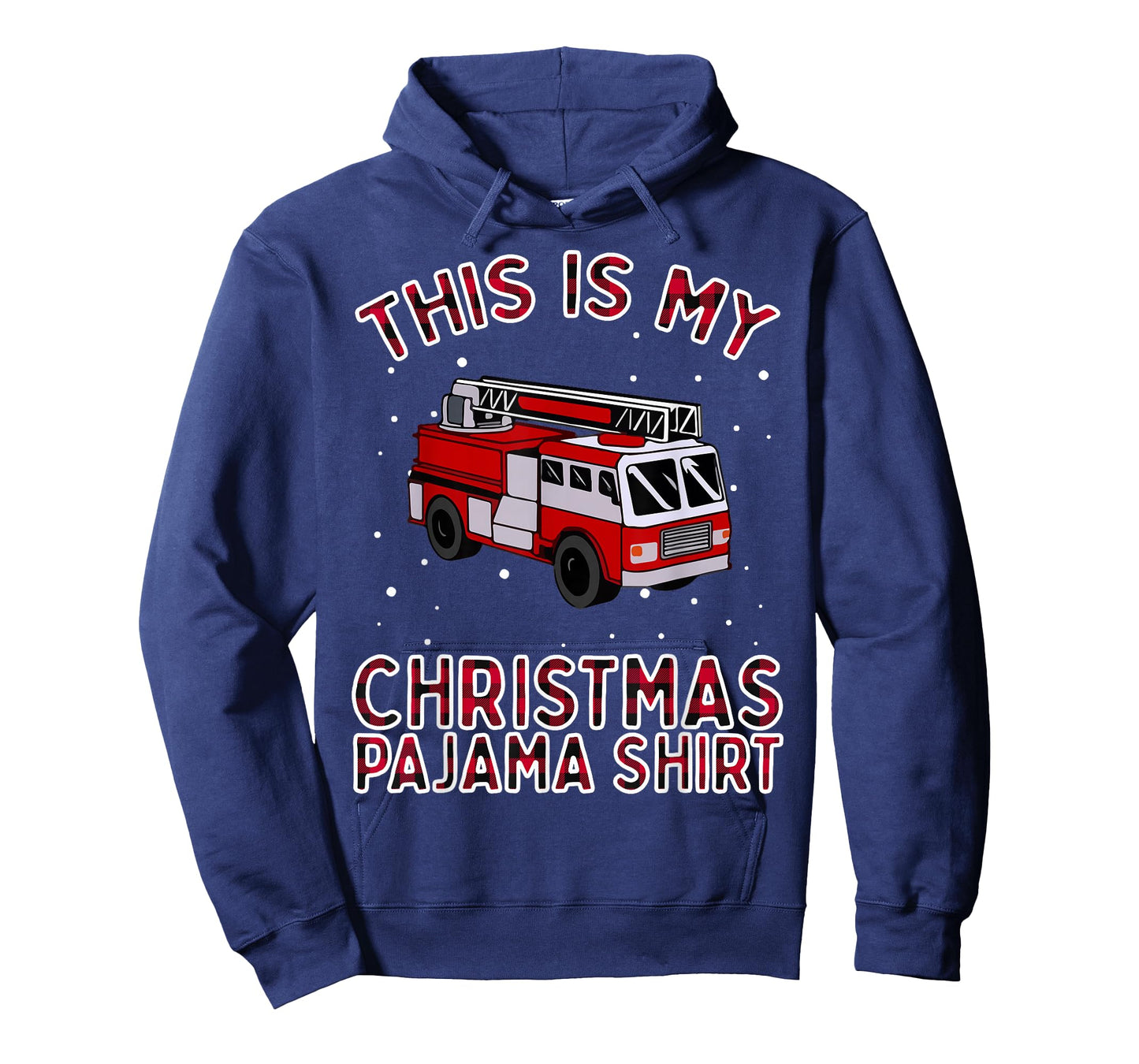 Firefighter Christmas Pajama - Fire Truck Funny Fireman Gift T-Shirt