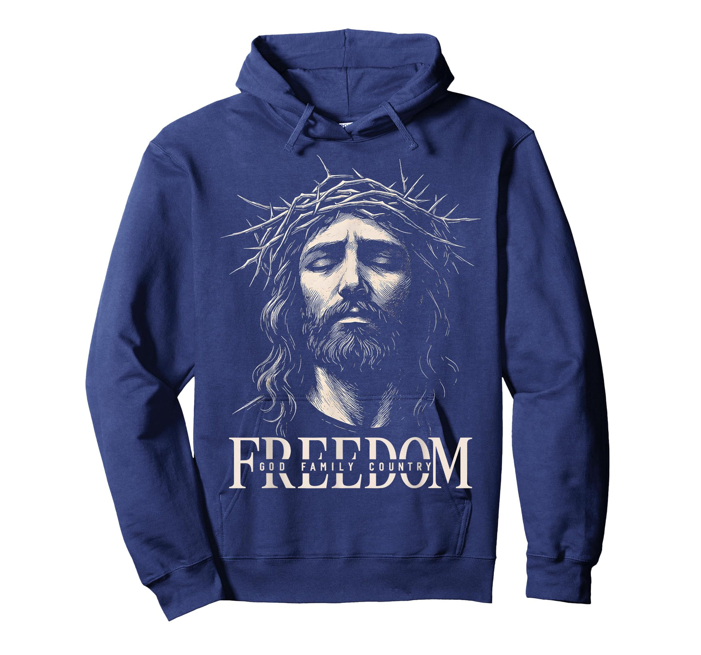 HUGvyn Freedom Jesus Christian Face Crown God Family Country T-Shirt