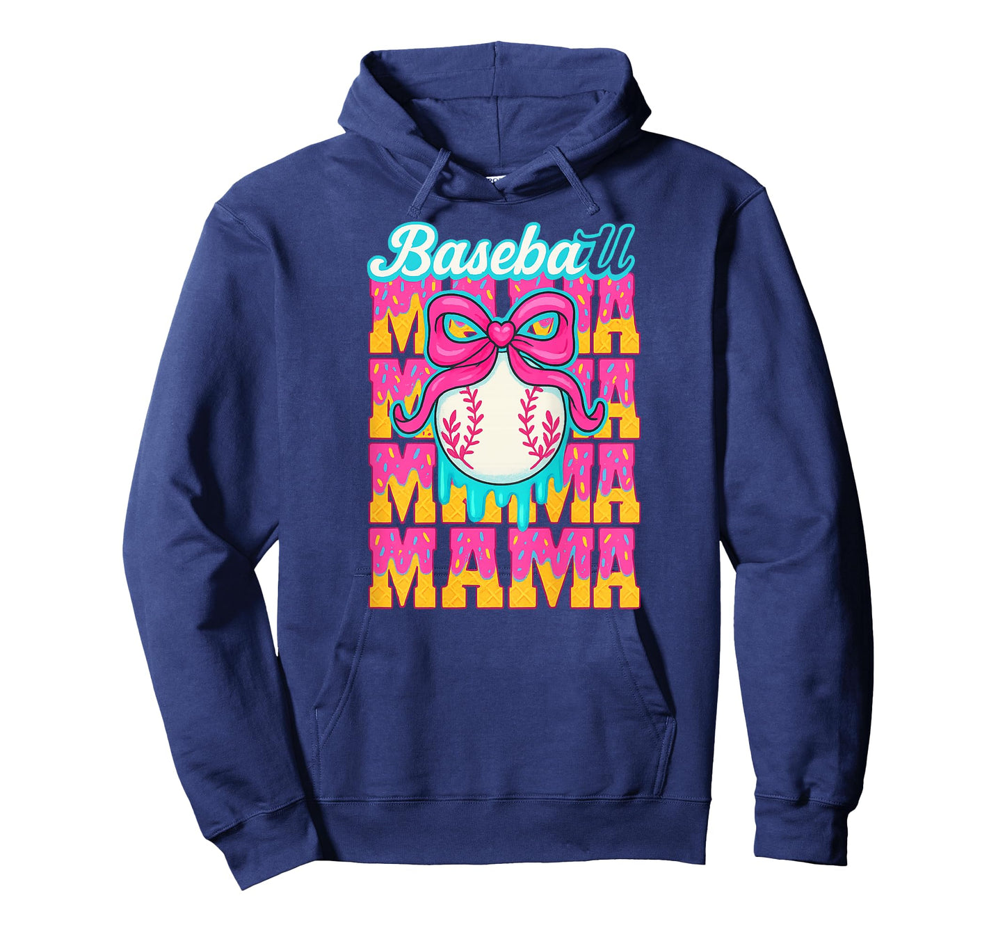 Baseball Mom Drip Shirt for Mother Ice Cream Dripping Mama T-Shirt