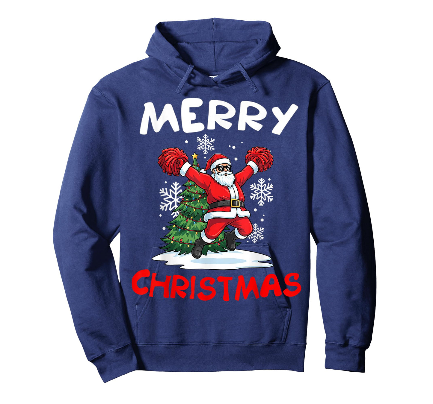 Merry Christmas Santa Playing Cheerleading Lover T-Shirt
