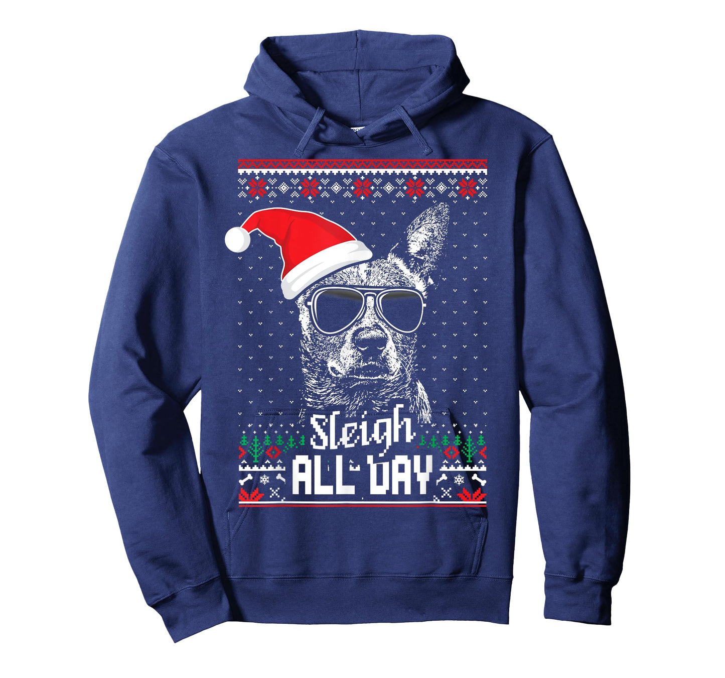 Sleigh all Day Funny Australian Cattle Dog Christmas T-Shirt