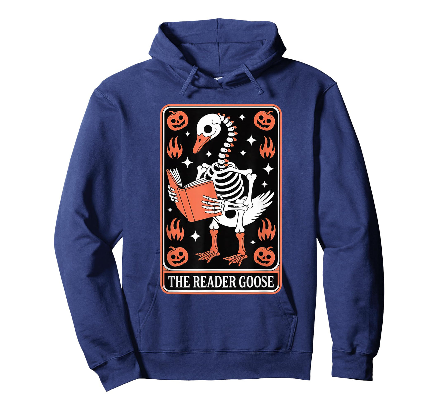 Skeleton Goose Reading Book Halloween Design for Readers T-Shirt