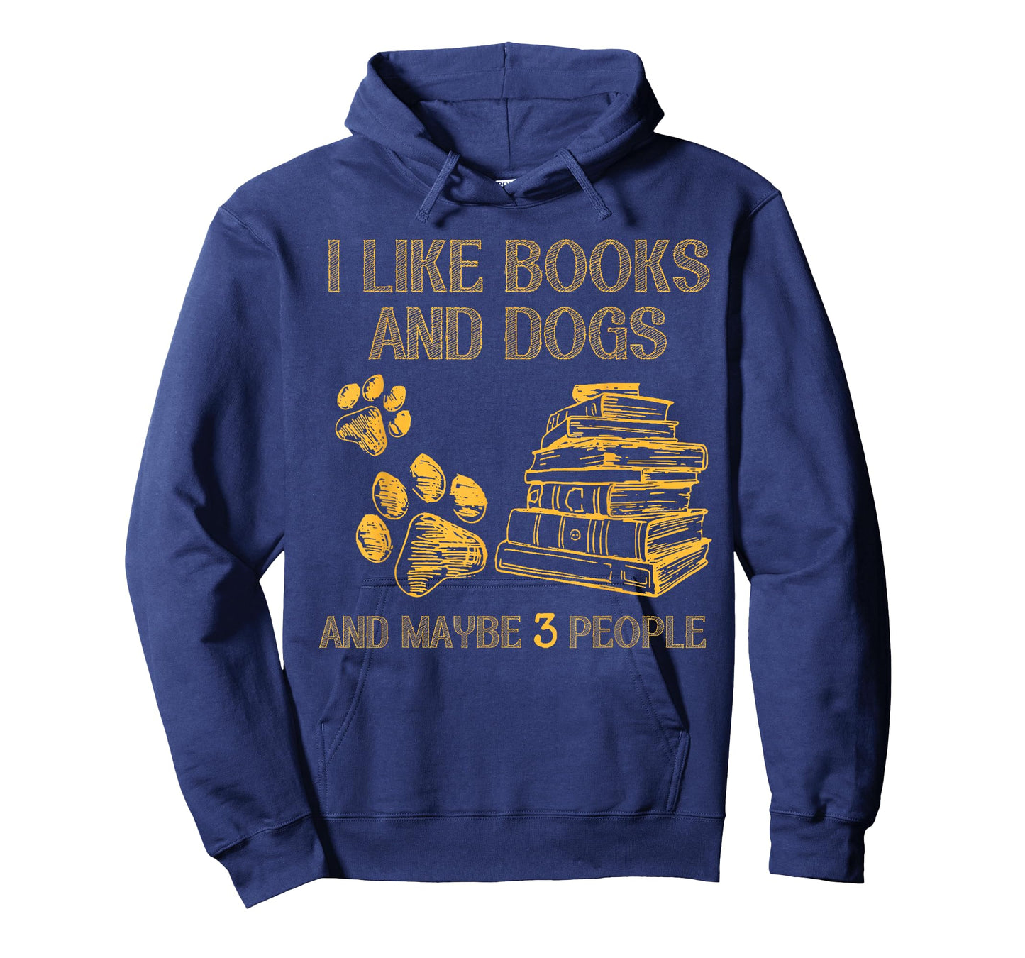 I Like Books And Dogs And Maybe 3 People Vintage Funny Sayin T-Shirt