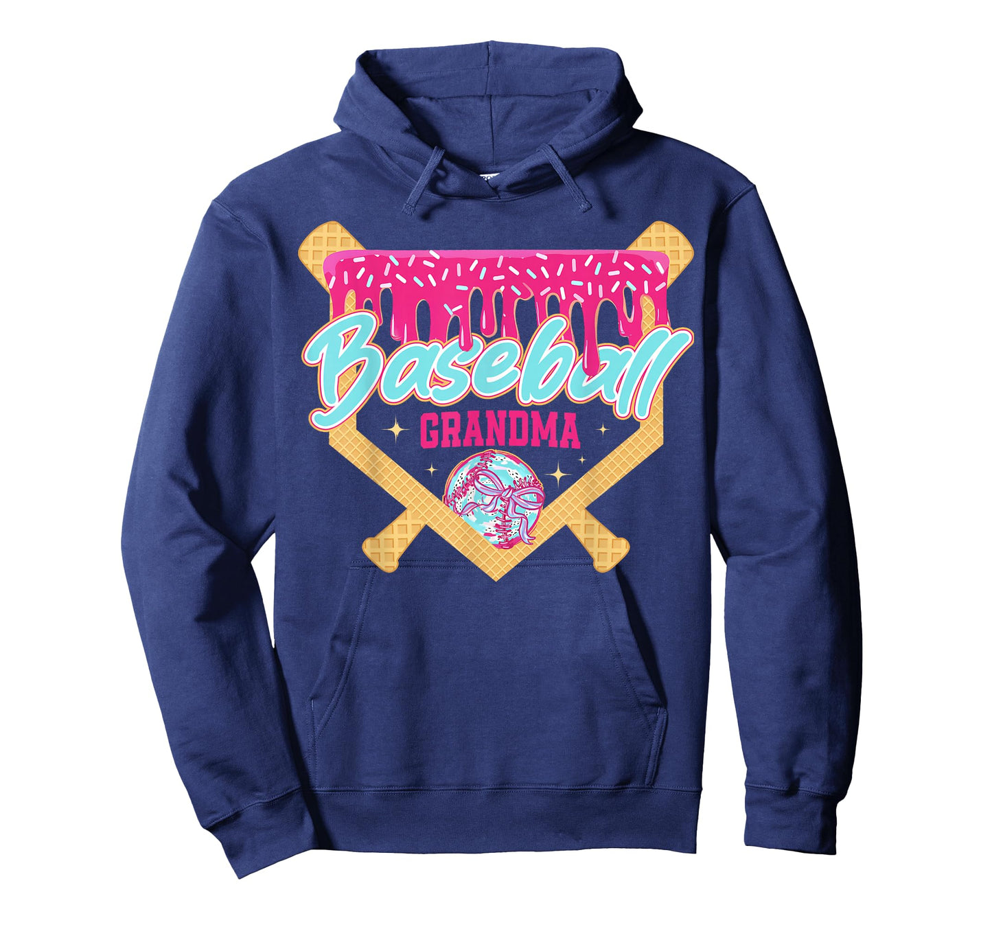 Baseball Grandma Drip Ice Cream Baseball Season Mother's Day T-Shirt
