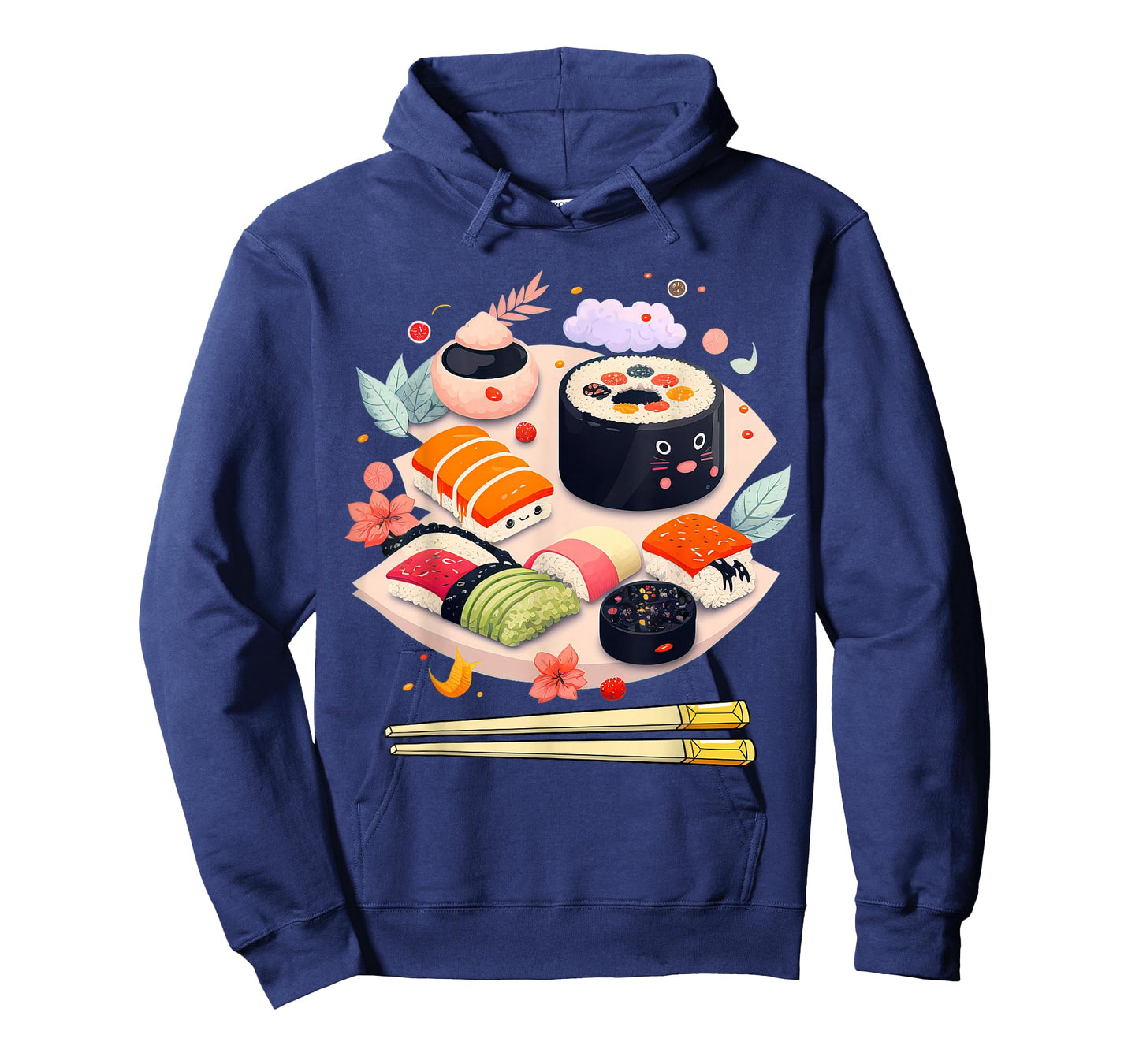 Happy Sushi Anime Kawaii Set Japanese Food Lover Otaku Manga T-Shirt