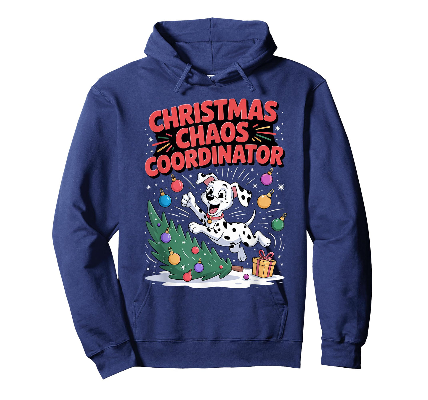 Christmas Chaos Coordinator Xmas Puppy Funny Dalmatian T-Shirt