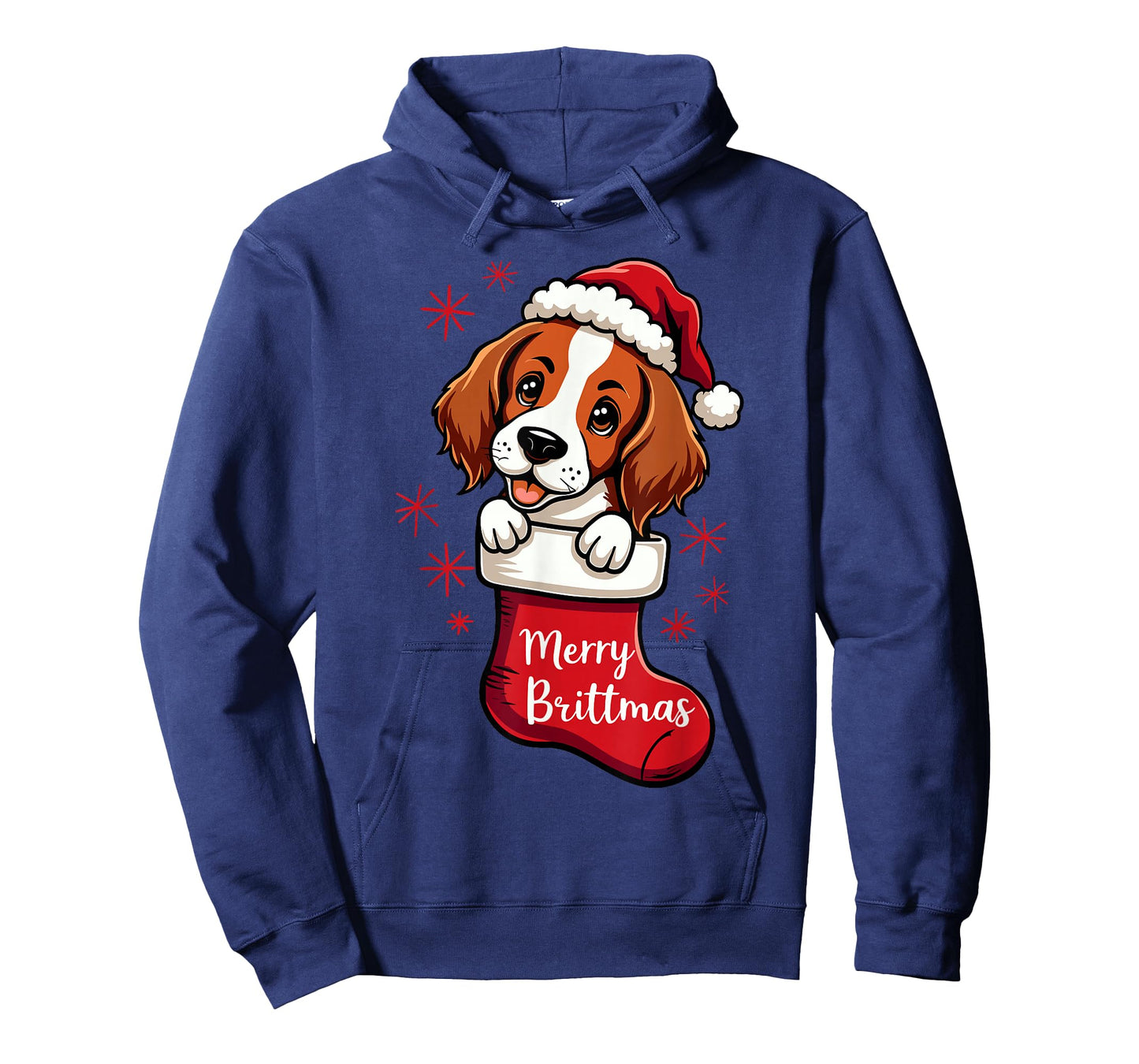 Brittany spaniel Dog Christmas 2024 Funny T-Shirt