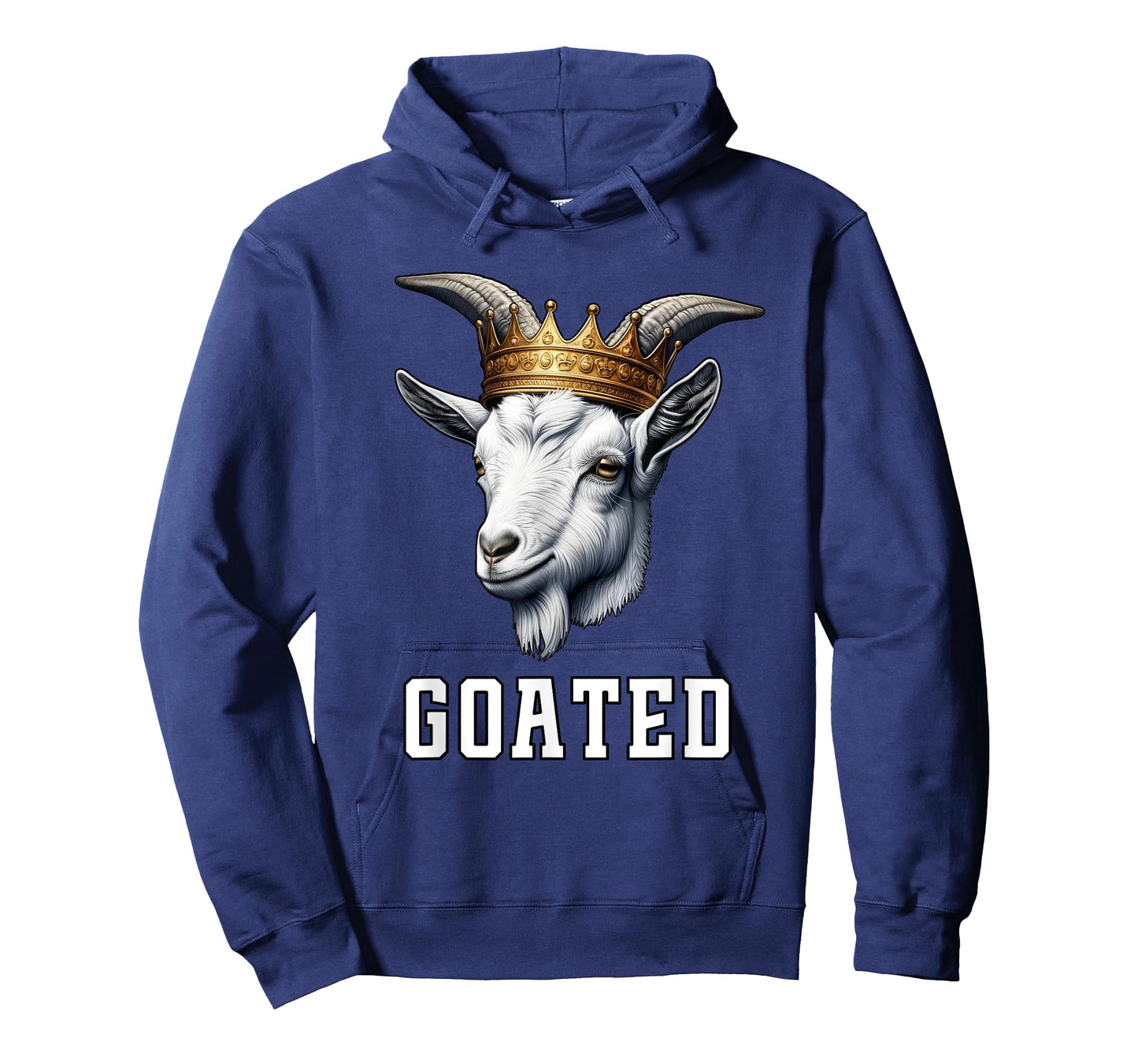 GOATED Funny Goat Wearing Crown Sarcastic Greatest Meme T-Shirt