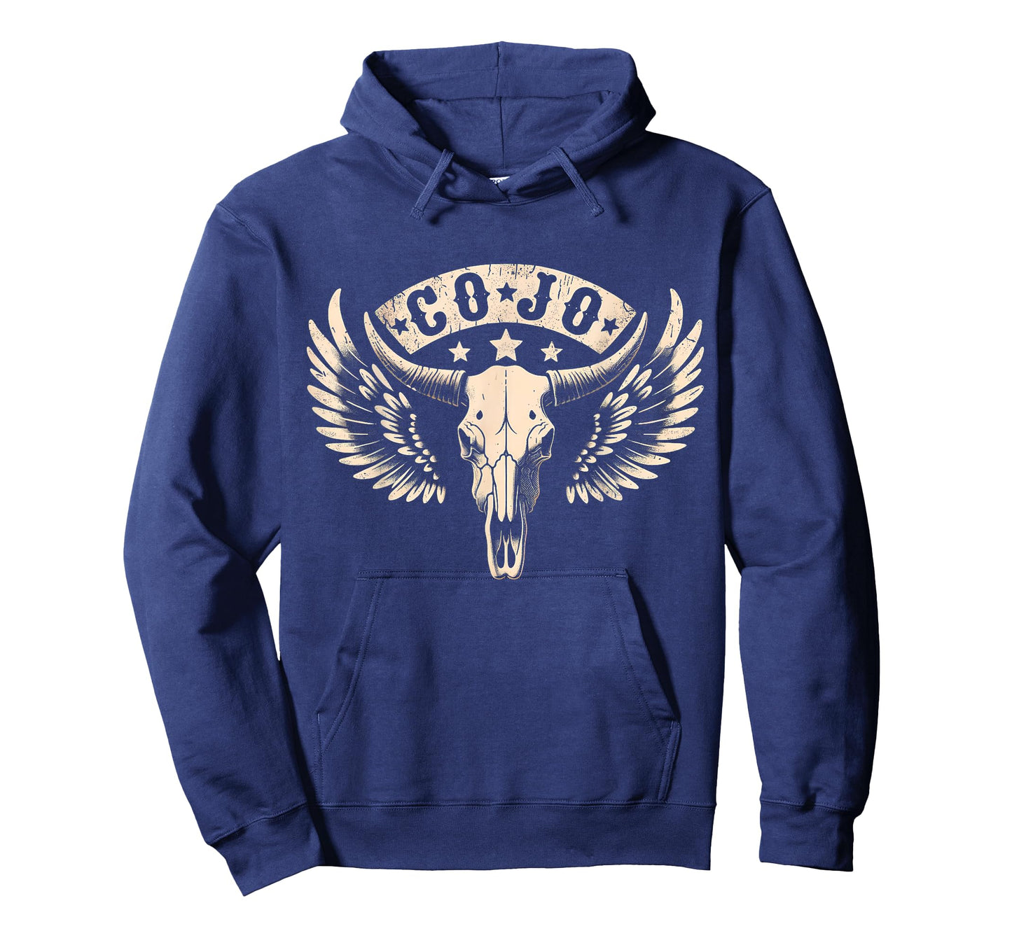 Distressed Cojo Name & Bull-Skull Retro Country Music T-Shirt