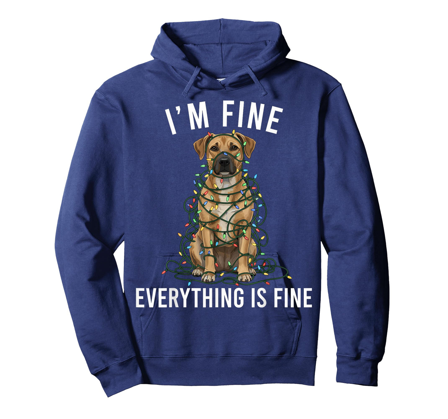 Black Mouth Cur Christmas I'm Fine Everything is Fine T-Shirt