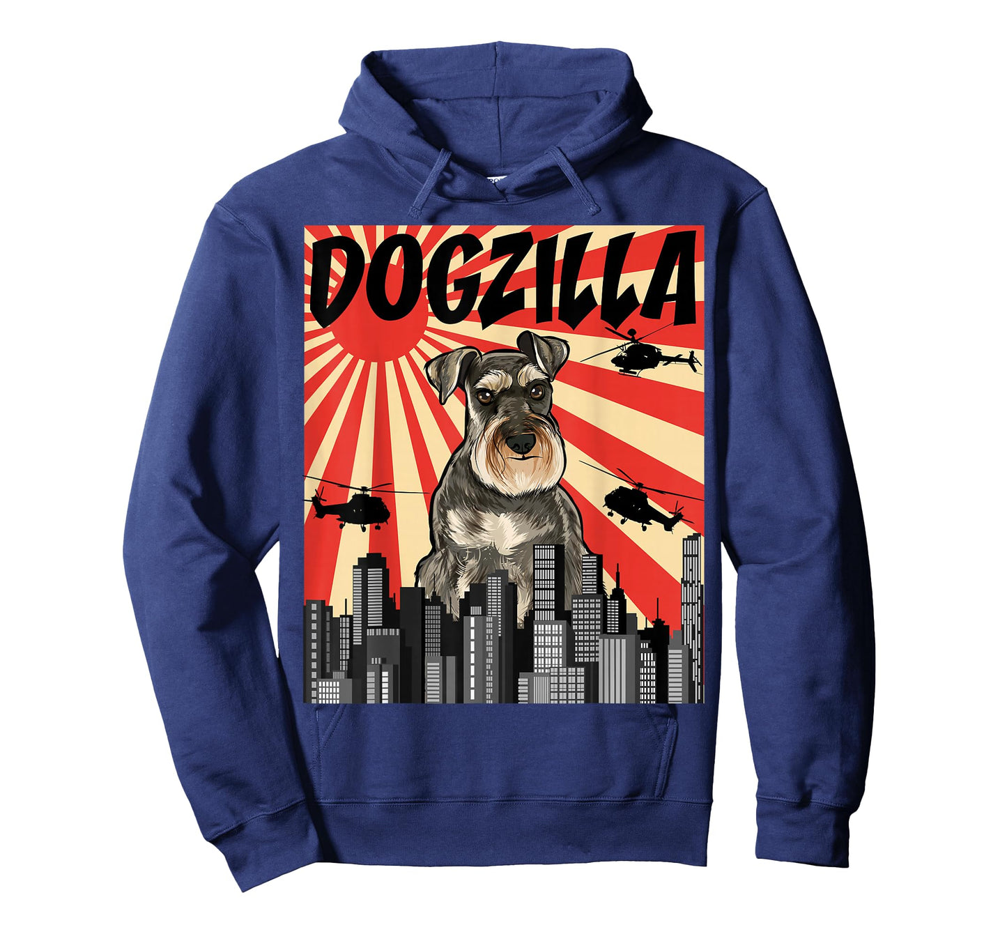 Funny Retro Japanese Dogzilla Miniature Schnauzer T-Shirt